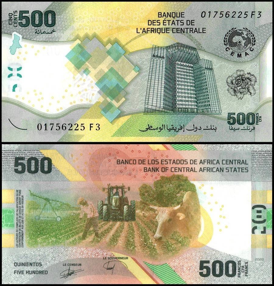 Central African States 500 Francs, 2020, P-700, UNC