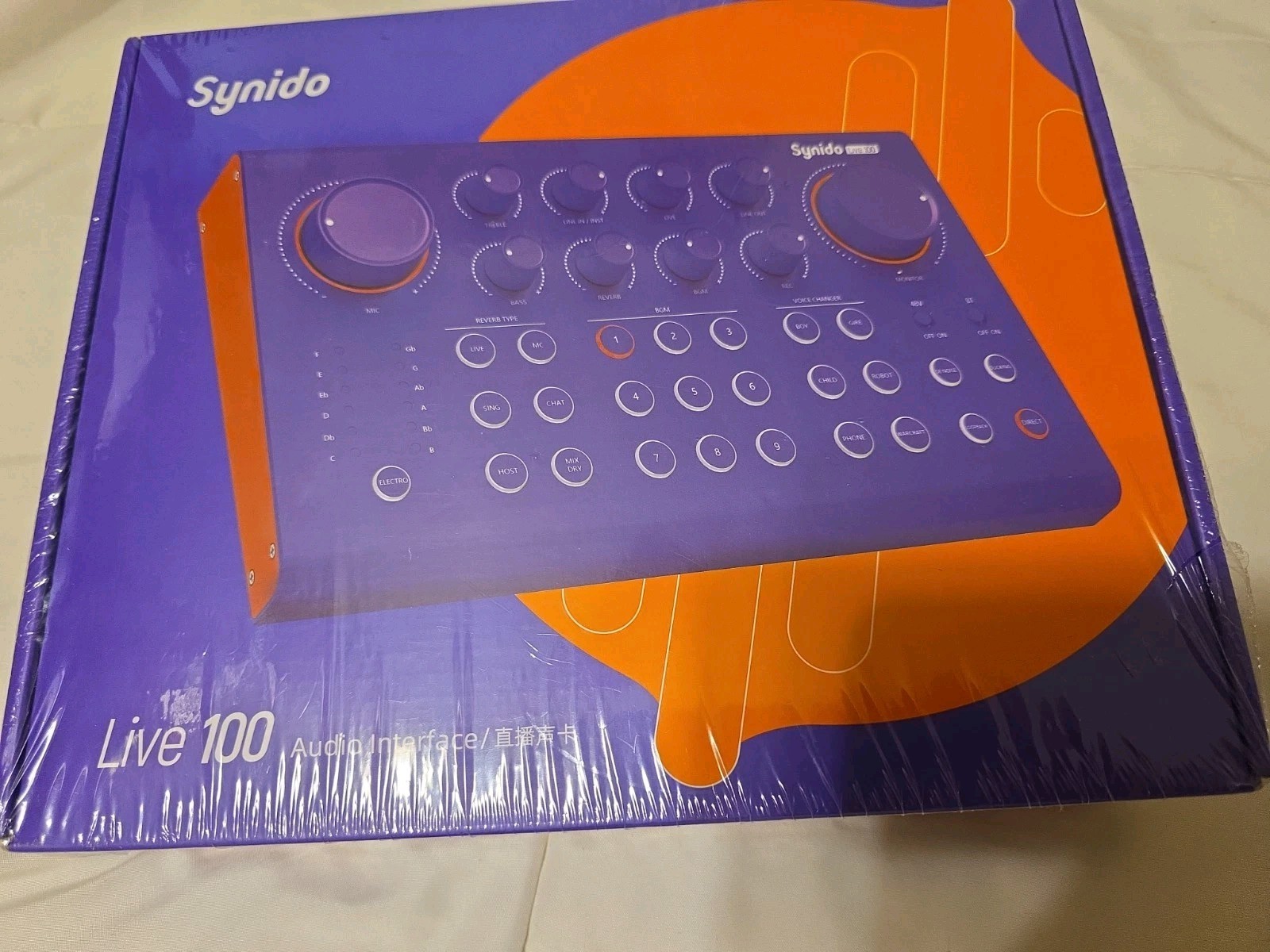 Synido Live 100 USB Desktop Audio Interface 2-Channel 24-bit/96kHz Phantom