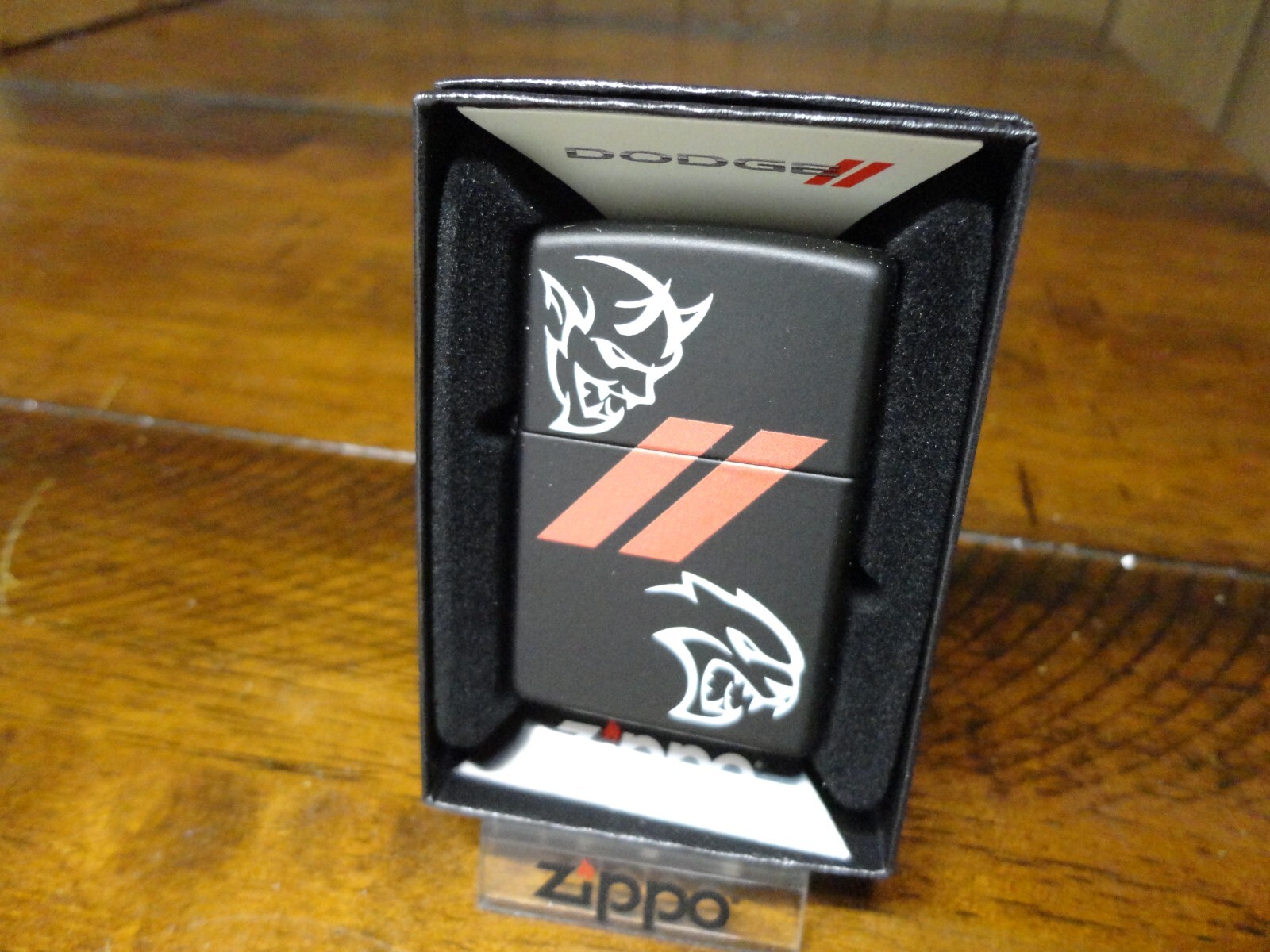 DODGE DEMON AND HELLCAT LOGOS ZIPPO LIGHTER MINT IN BOX