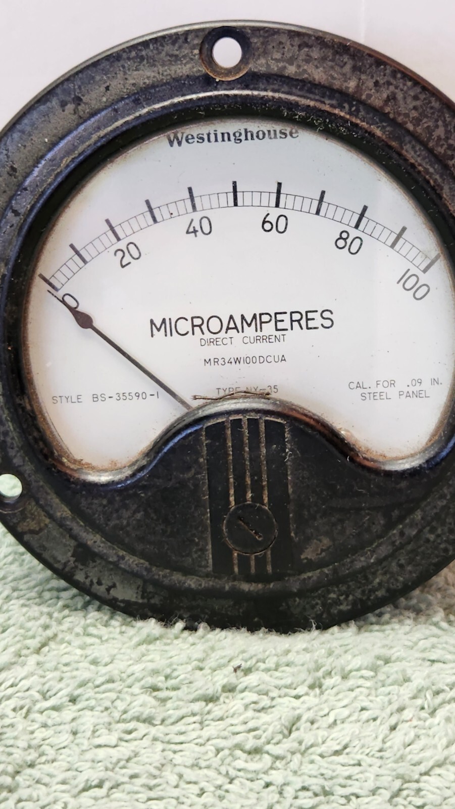 WESTINGHOUSE MICROAMPERES 0-100 DIRECT CURRENT MR34W100DCUA TYPE NX-35