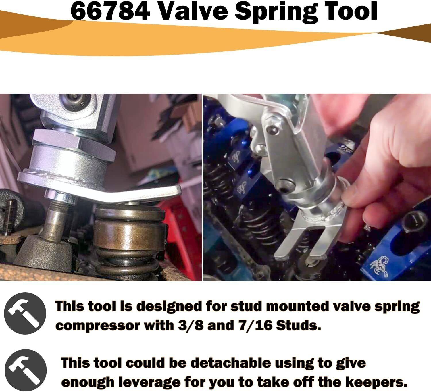 66784 Stud Mount Valve Spring Compressor Remove for all 3/8" & 7/16" Rocker Stud