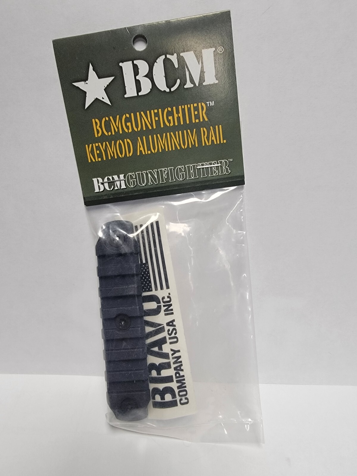 4" BCM Keymod Aluminium Picatinny Rail Section 7 Slots Black