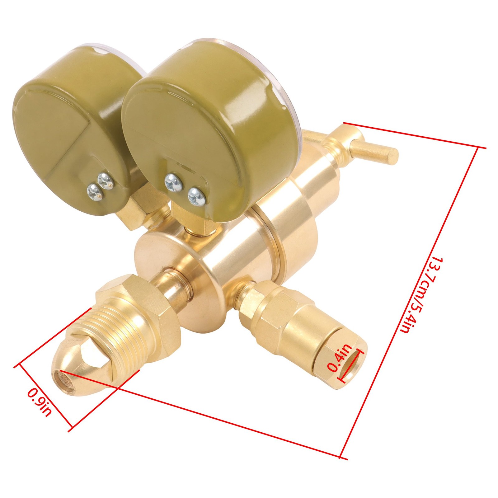 Easy-Read Dial Argon Regulator Flowmeter CGA-580 MIG TIG Welding