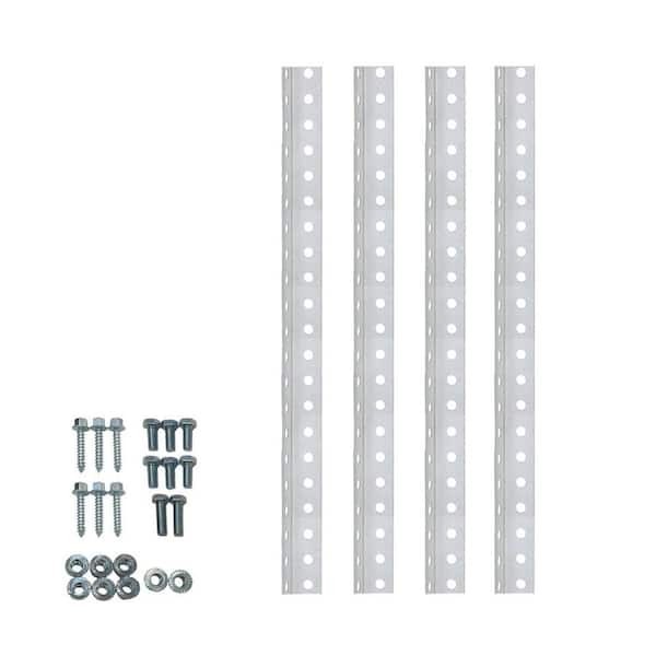 DURA-LIFT Angle Iron Bracket 24in Steel Garage Door Opener Mount 4 Pack Kit