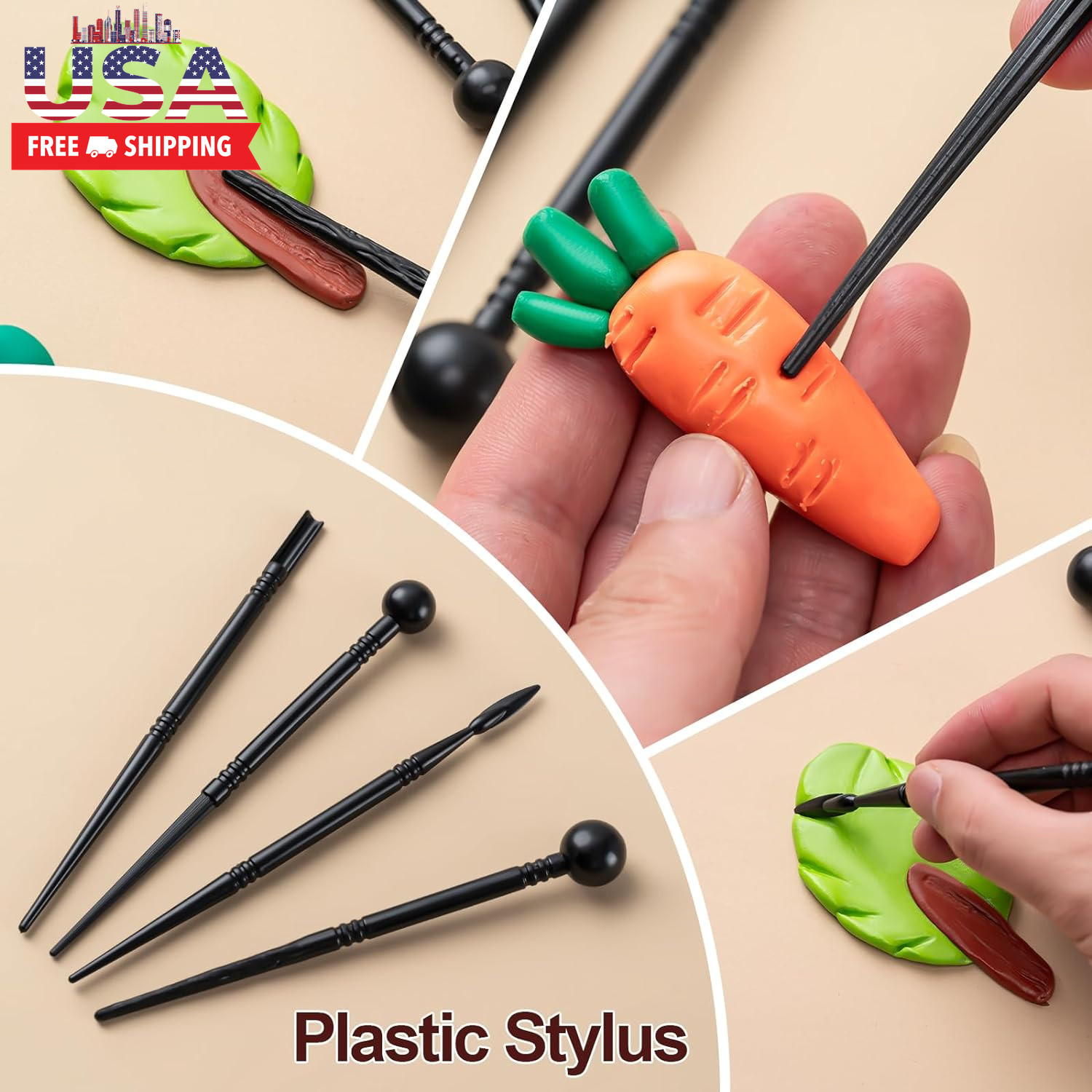 Clay Tools Kit, 27 PCS Pottery Tools, Practical Polymer Clay Sculpting Tools Kit