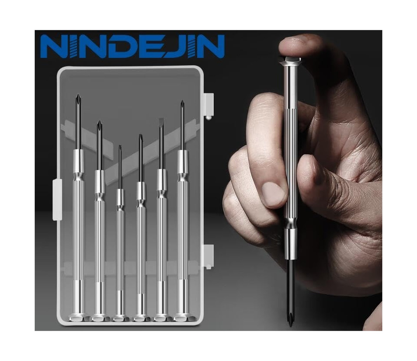 NINDEJIN 6PCS Precision Screwdriver Set, Flathead & Phillips Screw ... Fast Ship