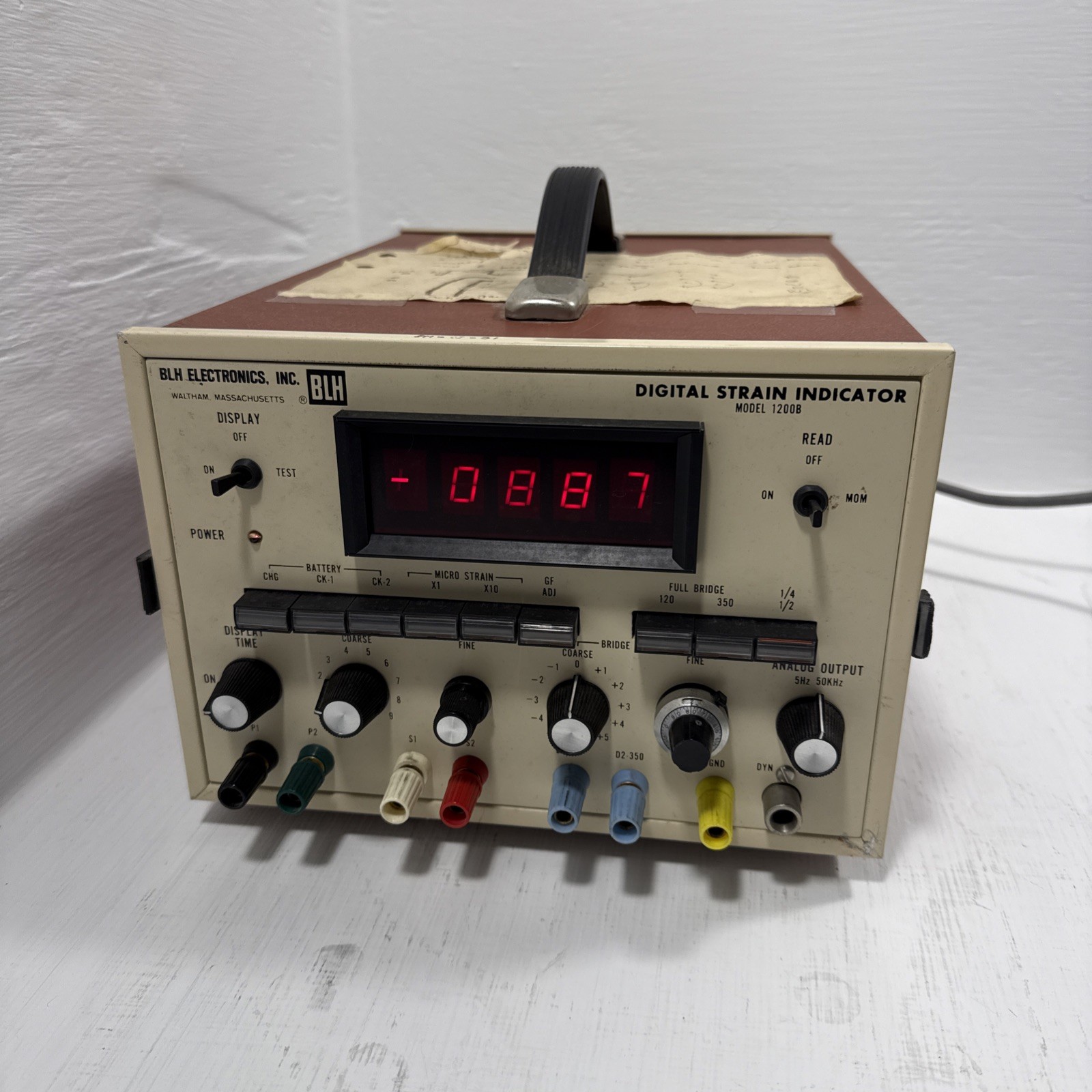 BLH Electronics Model 1200B Digital Strain Indicator Ser 4039 Vintage (TESTED)