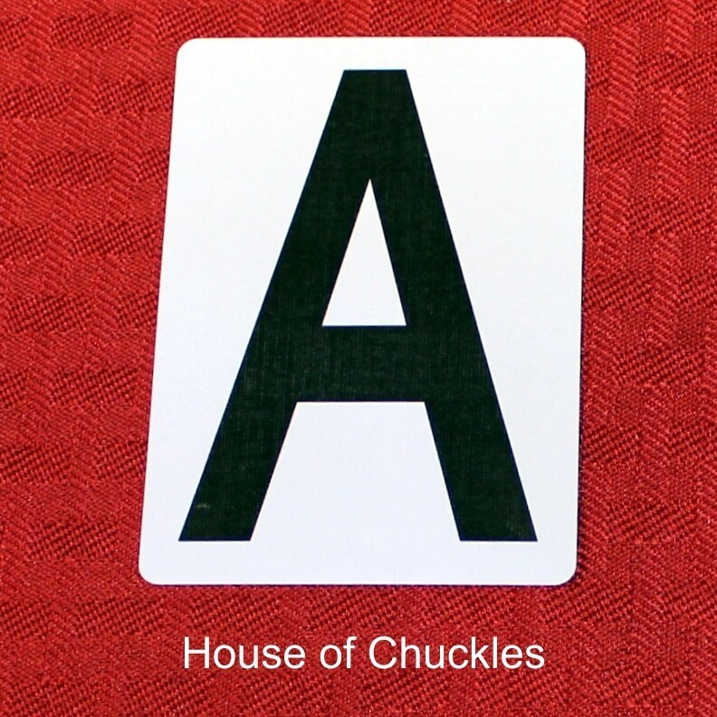 Letter A, Bicycle Printed Gaff Card, Red