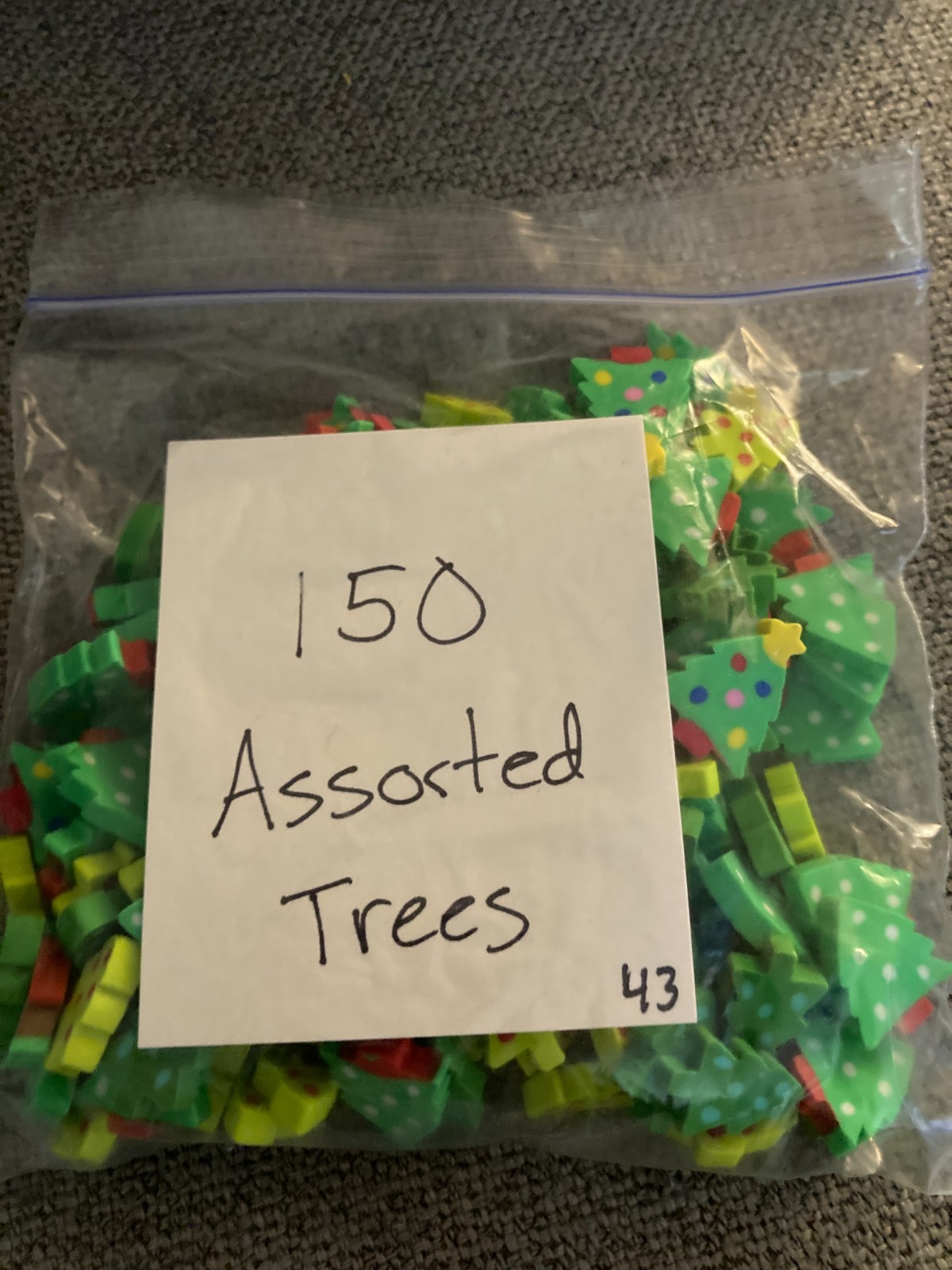 Classroom Mini Erasers 150 Count Assorted Trees Shapes (#43)