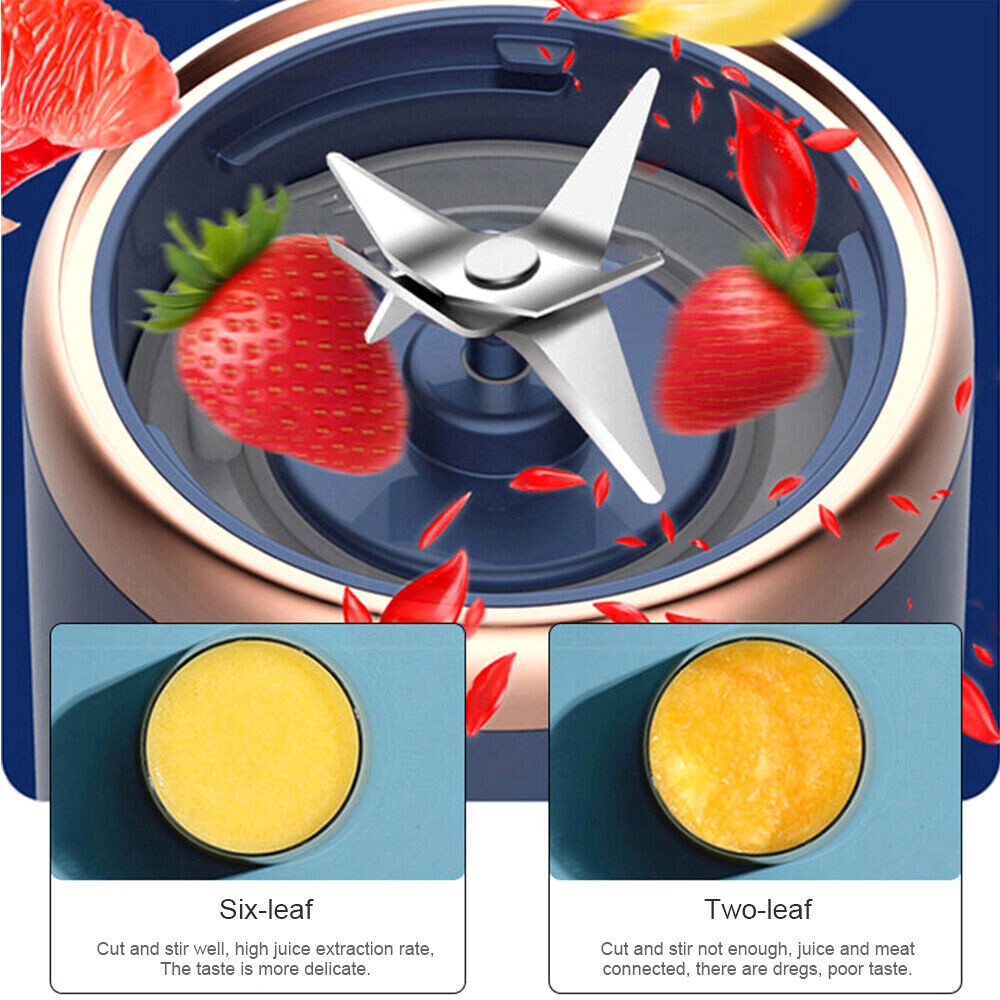 Portable Electric Juicer Machine Fruit Vegetable Extractor Blender Rechargeable