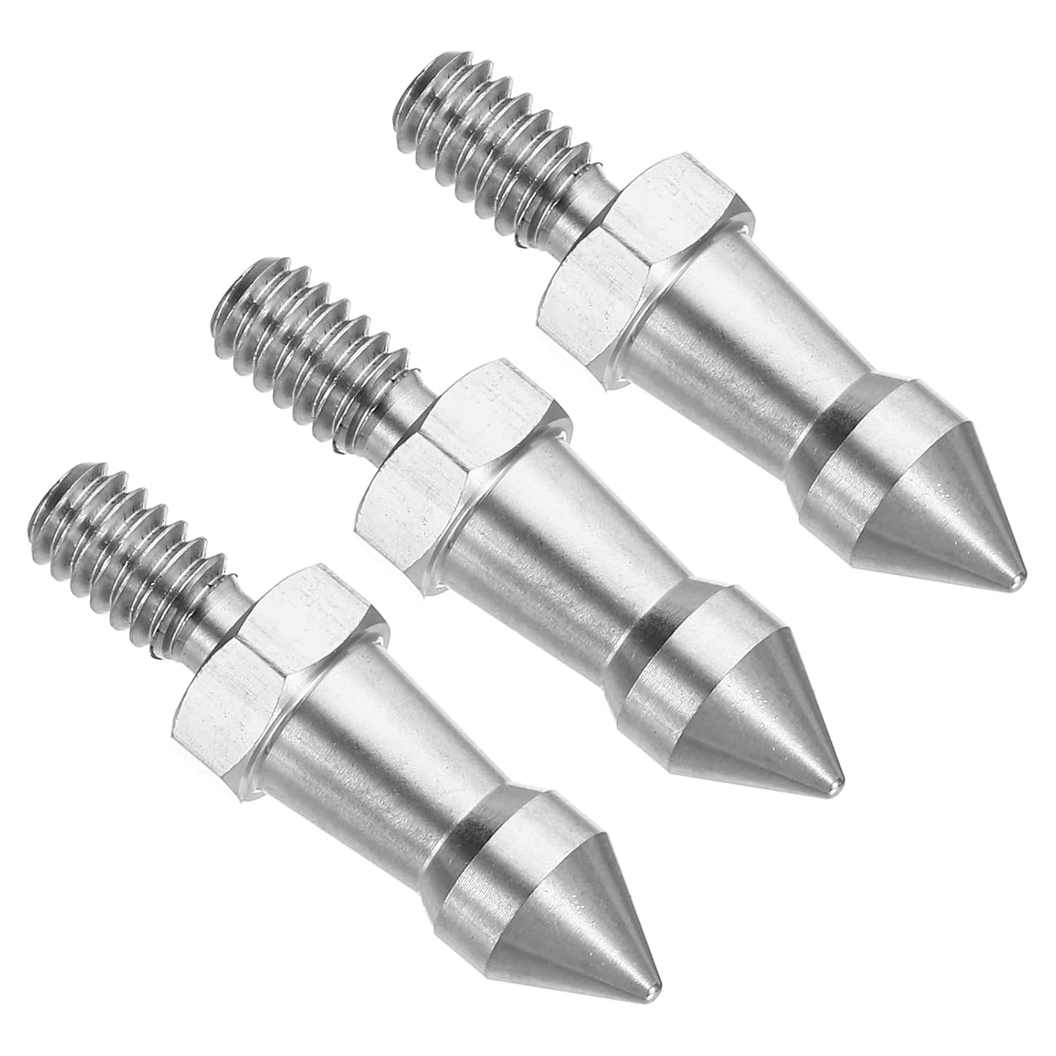 1/4 Inch Tripod Spike Ground Stake Camera Tripod Ground Screw 3 Pack