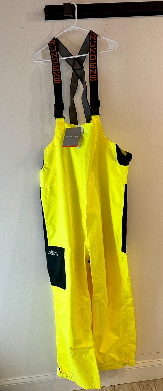 NEW Grundens Weather Watch Bib Hi-Vis Yellow X-Large NWT XL
