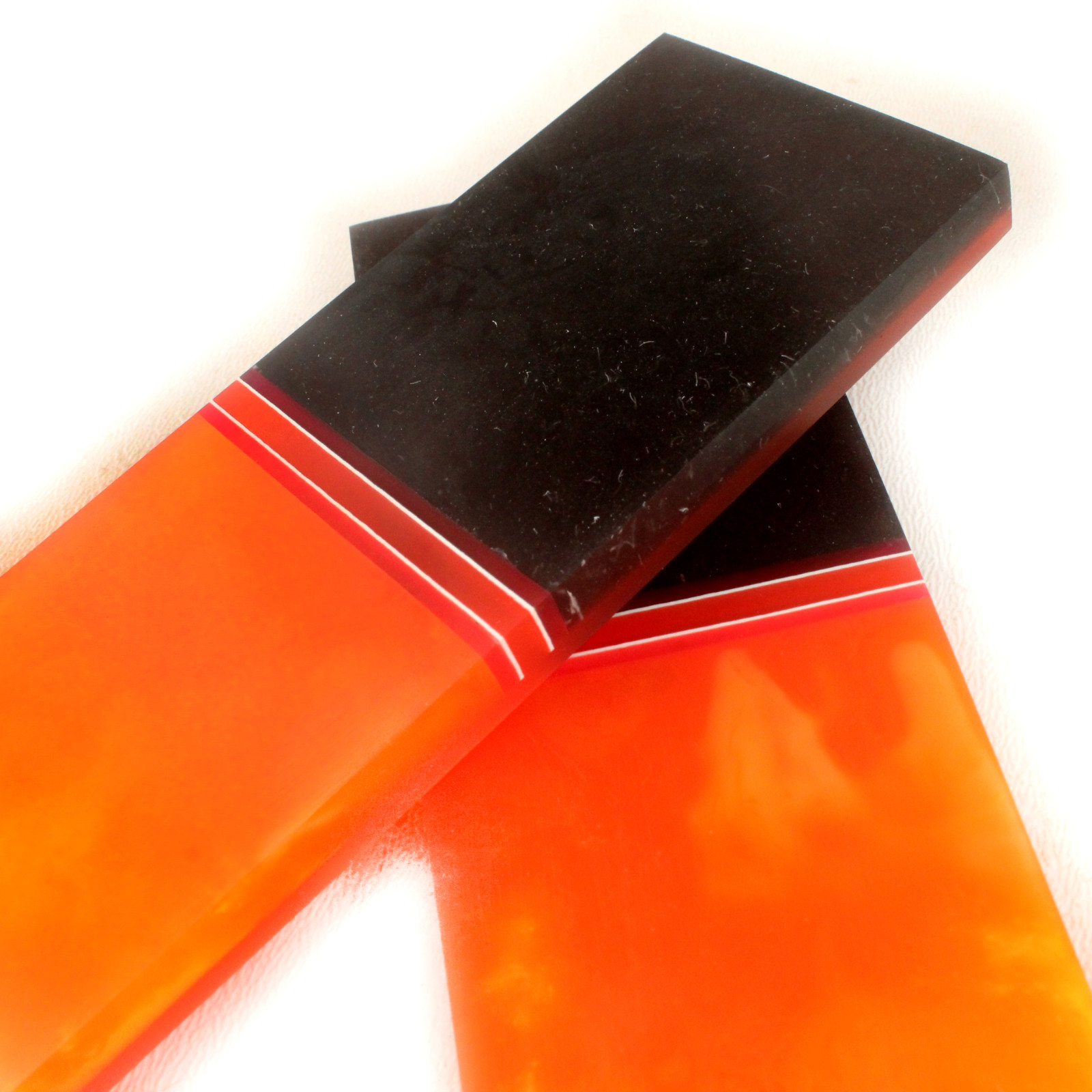 Resin Art Segmented Knife Making Material Scales 5 3/4  x 1 7/8 x 3/8 in
