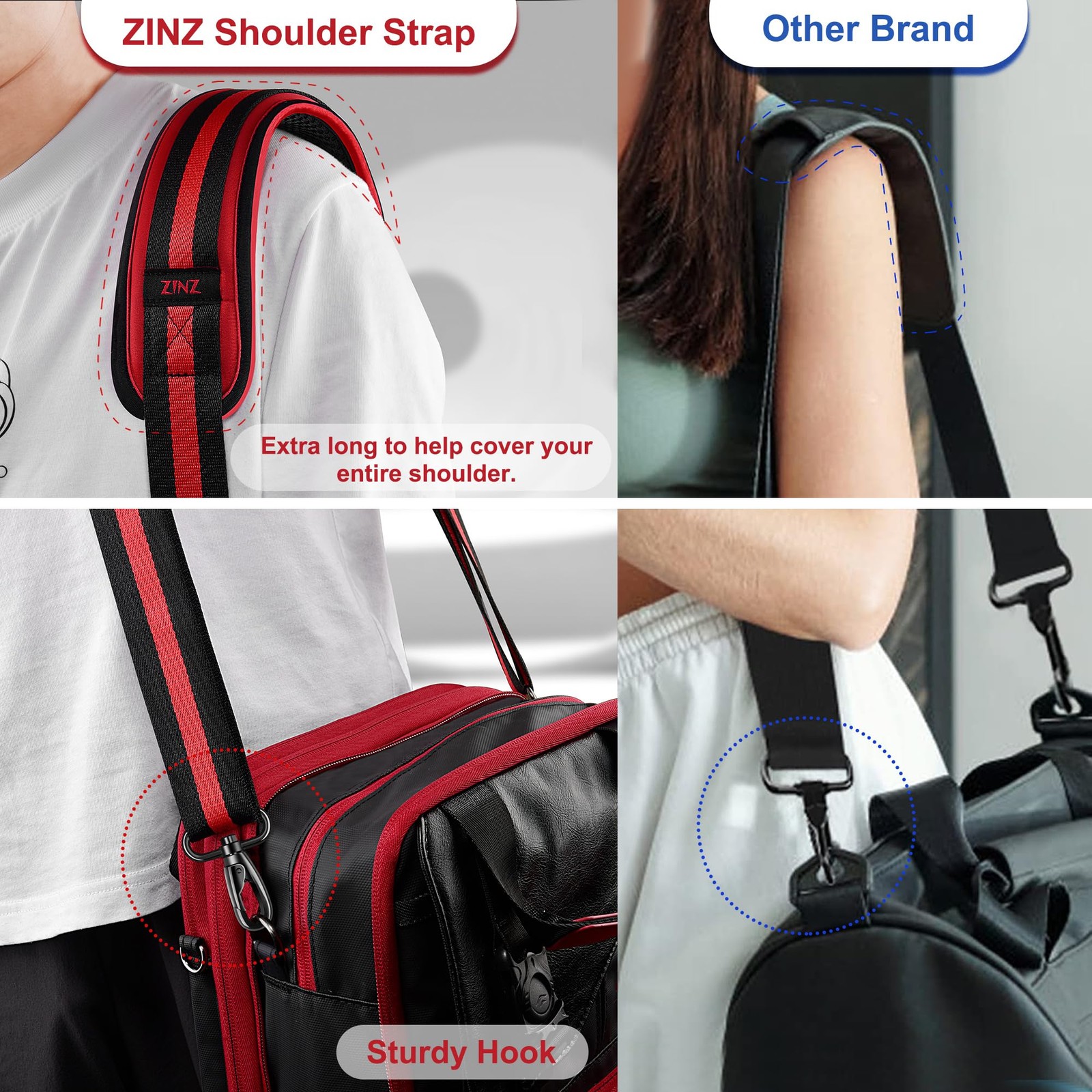 Shoulder Strap - 59 Inch Universal Heavy-duty Adjustable Strap with Ultra-thi...