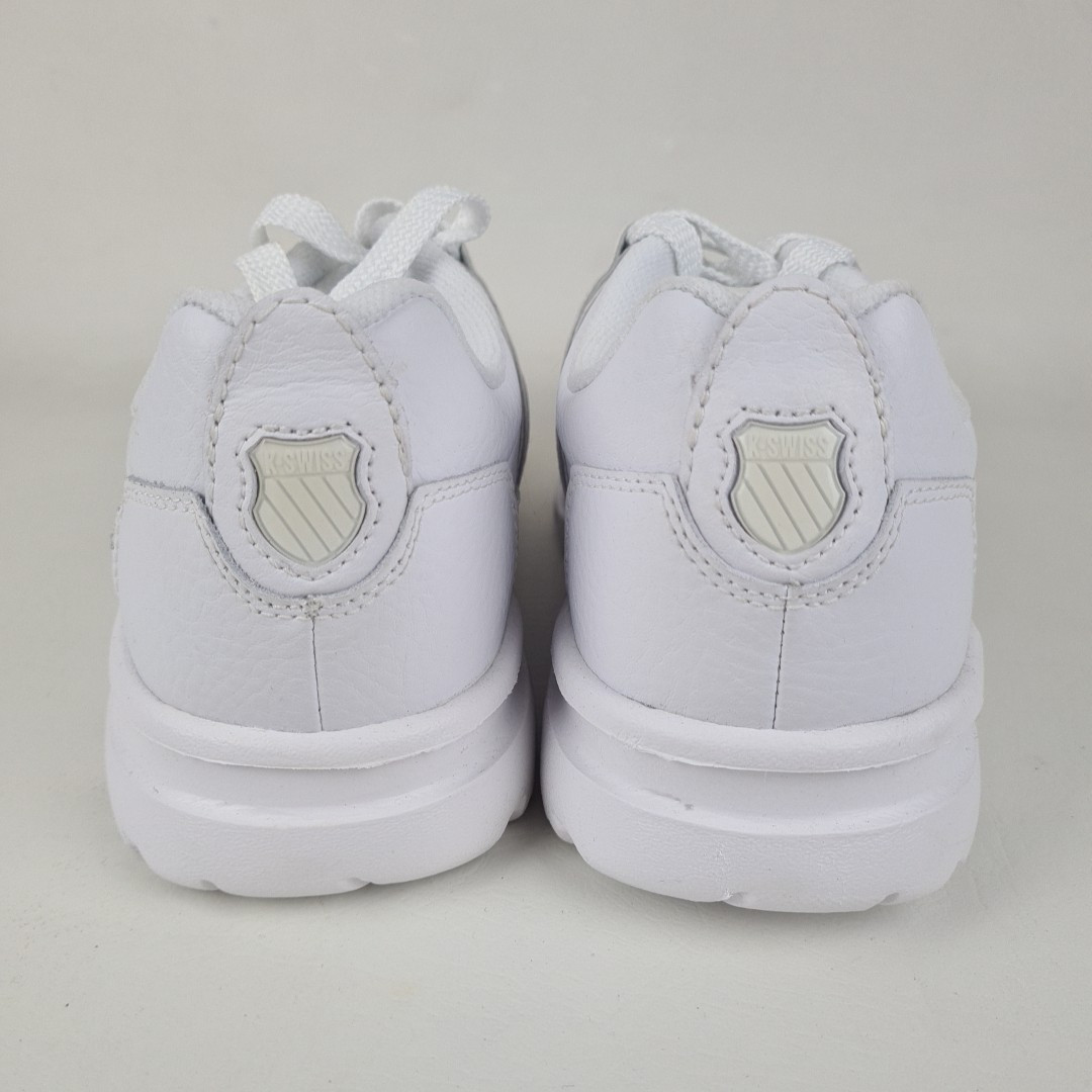 K-Swiss Cracen Low 02029101 Men's Leather Running Sneakers White Size 9