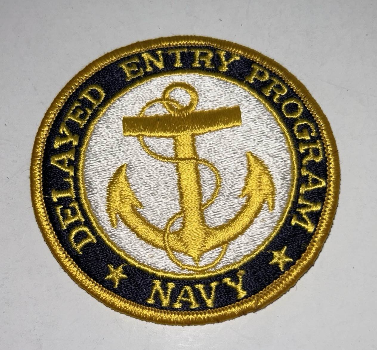 Navy Delayed Entry Program Patch 4” Very Good Condition