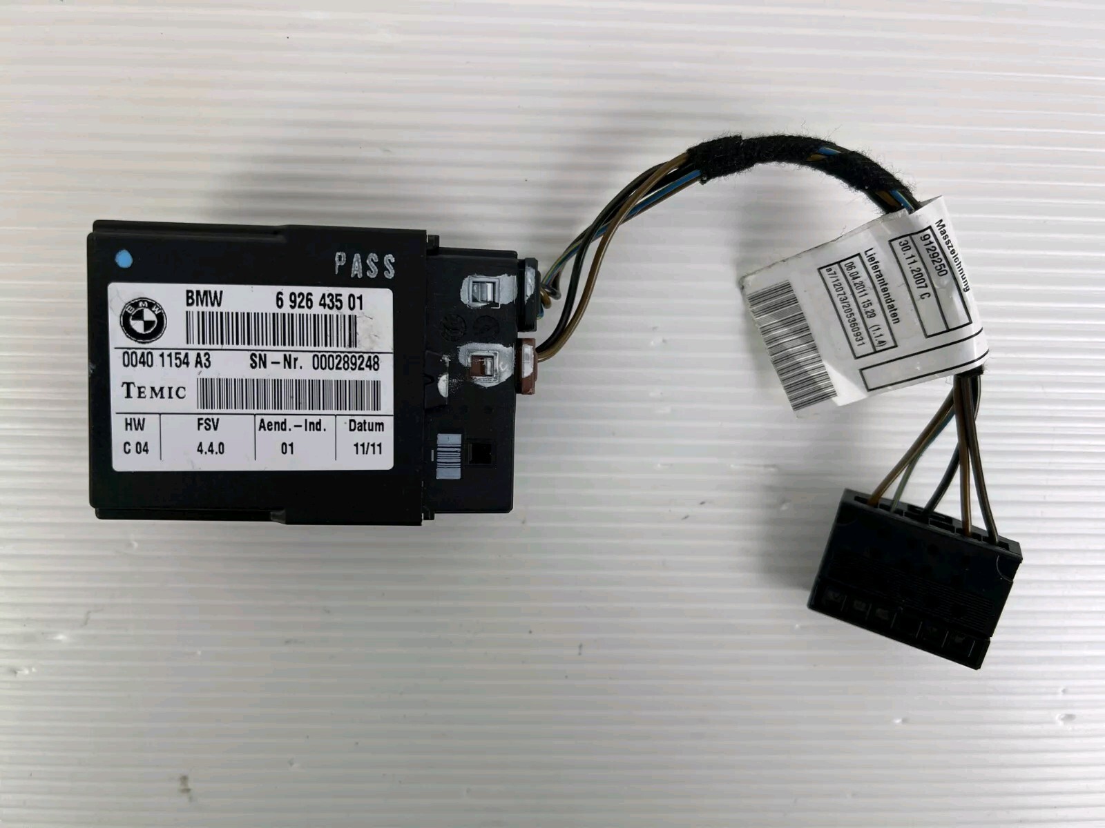 BMW X5 X6 E70 E71 E72 Front Right Seat Heater Control Unit 6926435