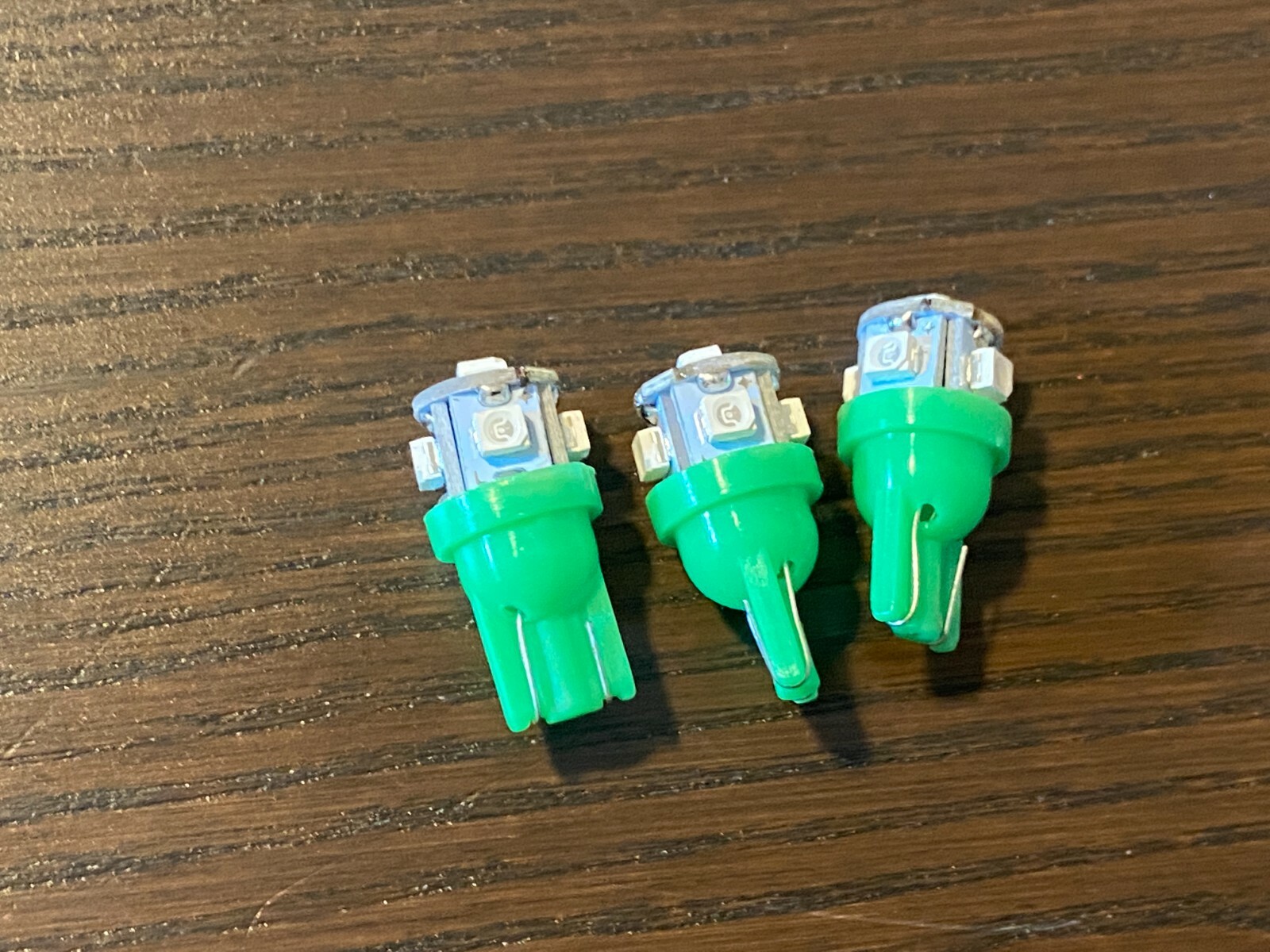 3 New Cyan 8V Wedge Lamps LED Light Bulbs Aquamarine Sea-Green Blue-Green Aqua
