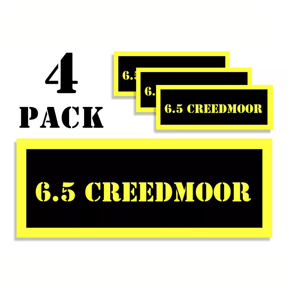 6.5 CREEDMOOR Can Label Stickers Decal Ammunition (4 pack)