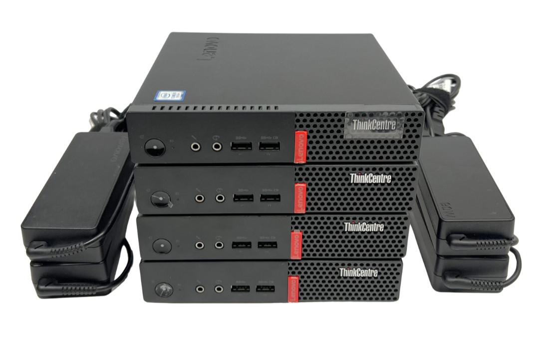 LOT OF 4 - Lenovo ThinkCentre M710q MFF Intel i5-7500T 8GB RAM 256GB SSD Win11P