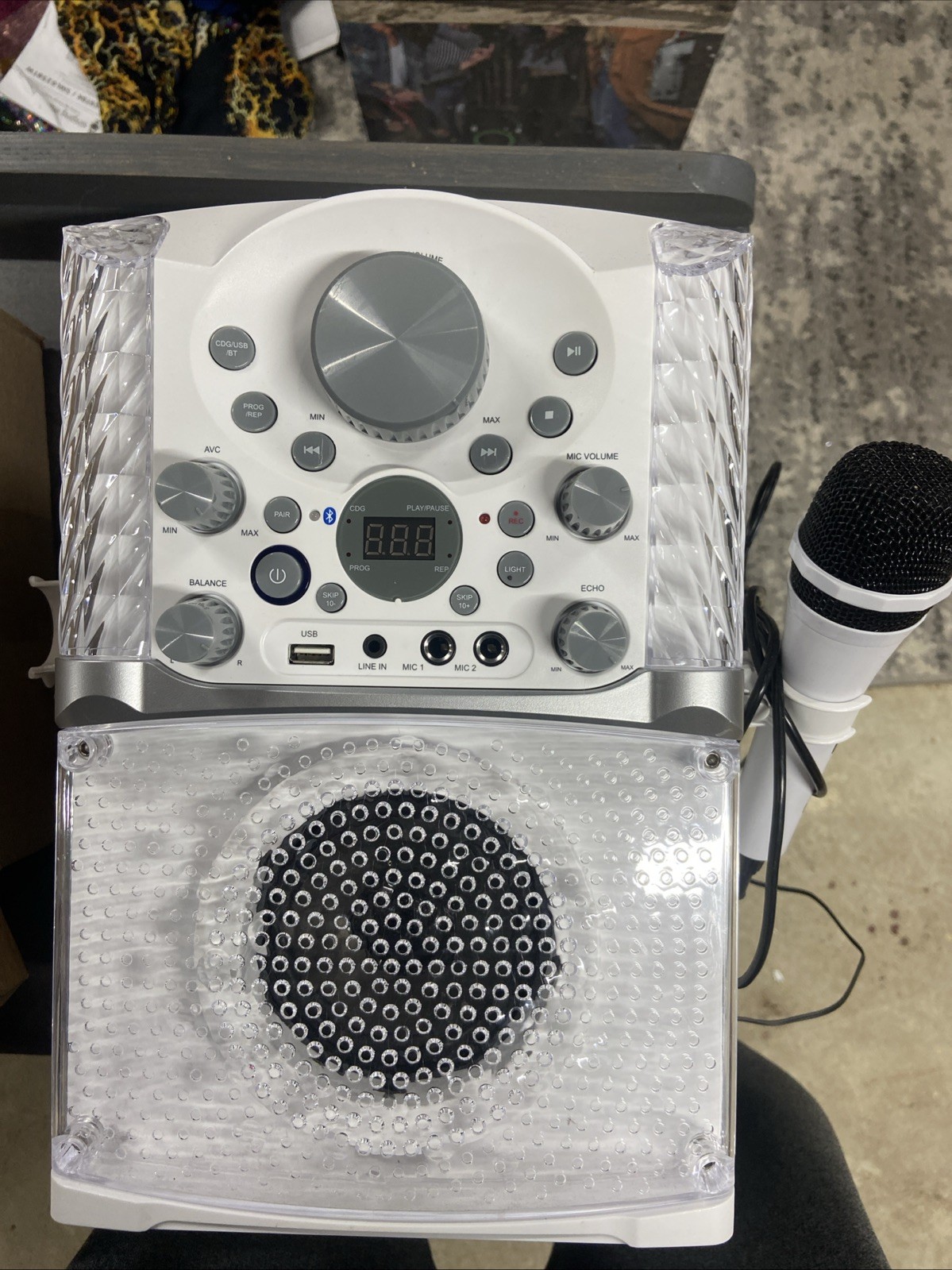 Singing Machine Sml625Btwd Karaoke Machine, Portable Karaoke System, White