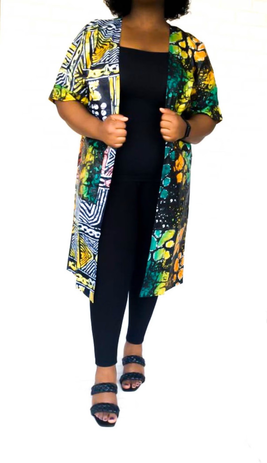 Women Maxi Kimomo Adire Jacket - Oversized Kimono