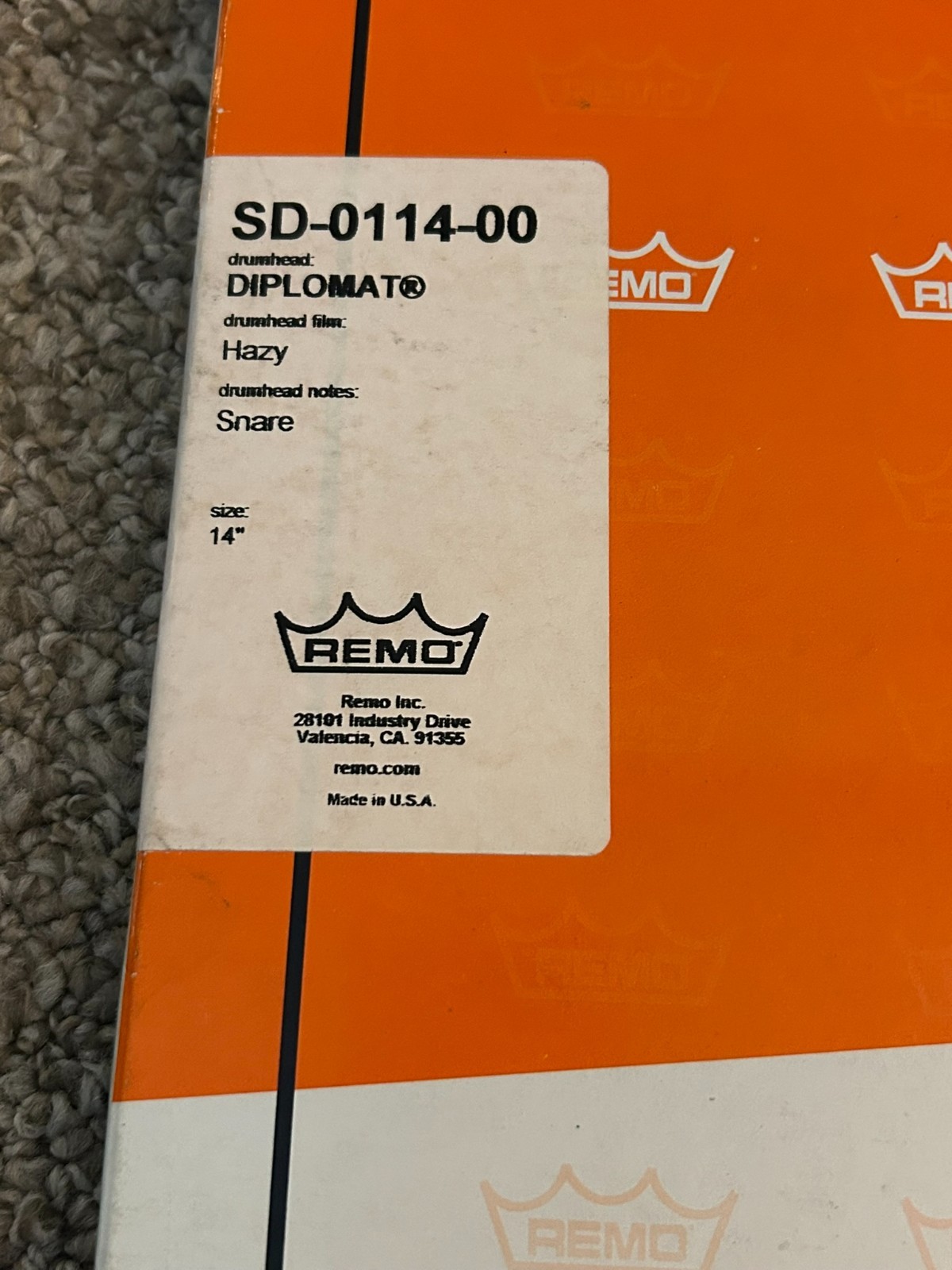 Remo Diplomat Hazy 14" Snare Side Drum Head SD 0114-00