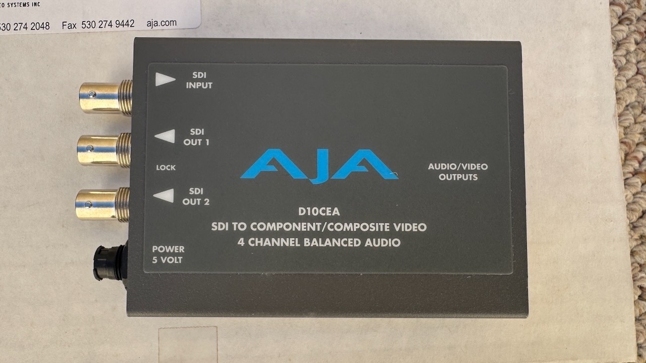 AJA D10CEA - SDI to Component/Composite Video 4 Chan Balanced Audio w/ BO Cable