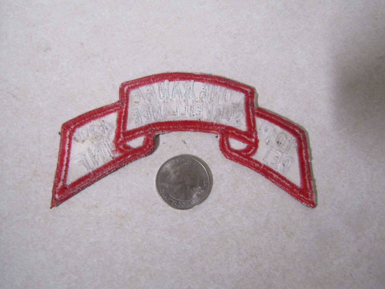 PATCH MILITARY OLDER TAB SCROLL SEW ON COLORED LONG RANGE SURVEILLANCE 42ND INF