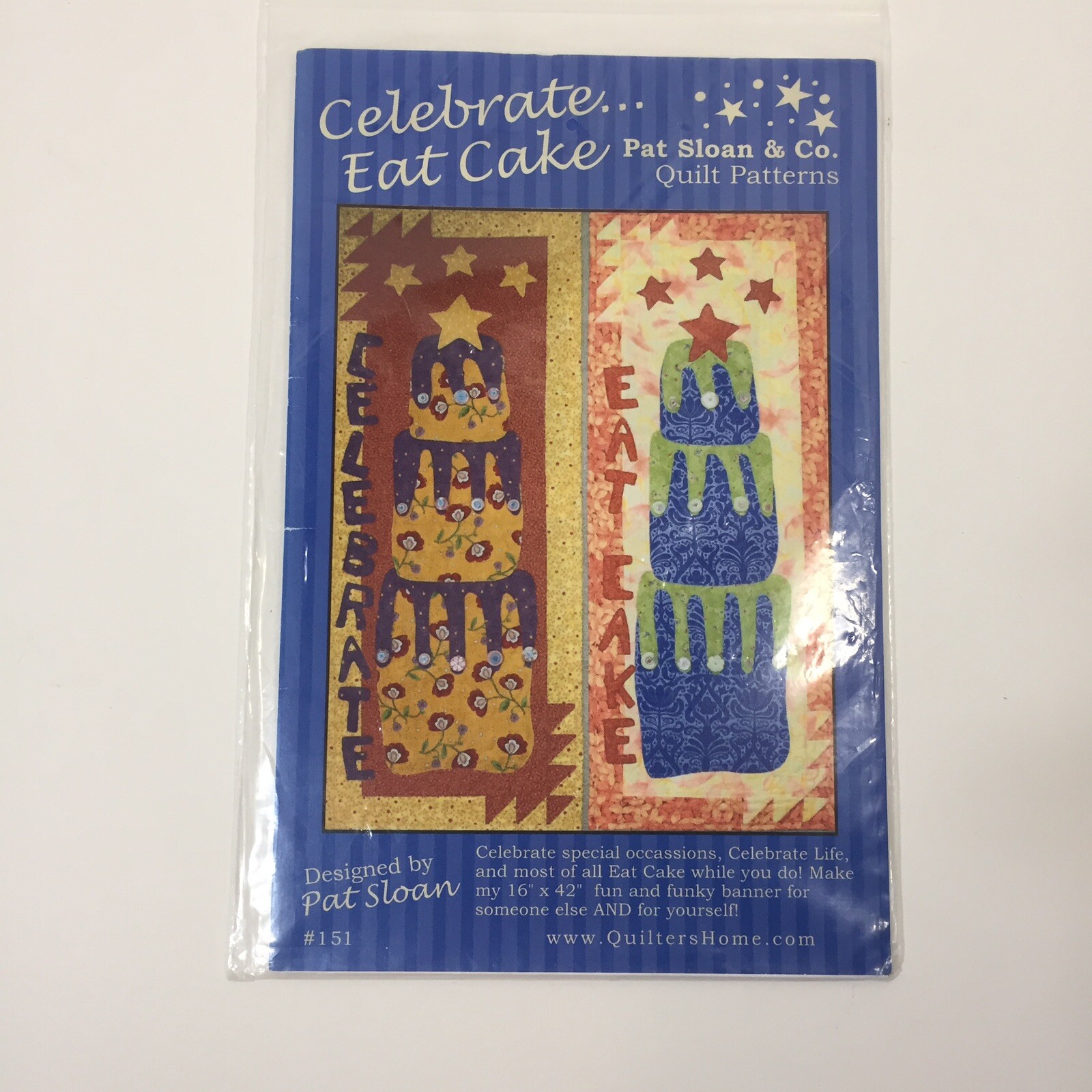 Celebrate Eat Cake Quilt Pattern 16" x 42" Pat Sloan