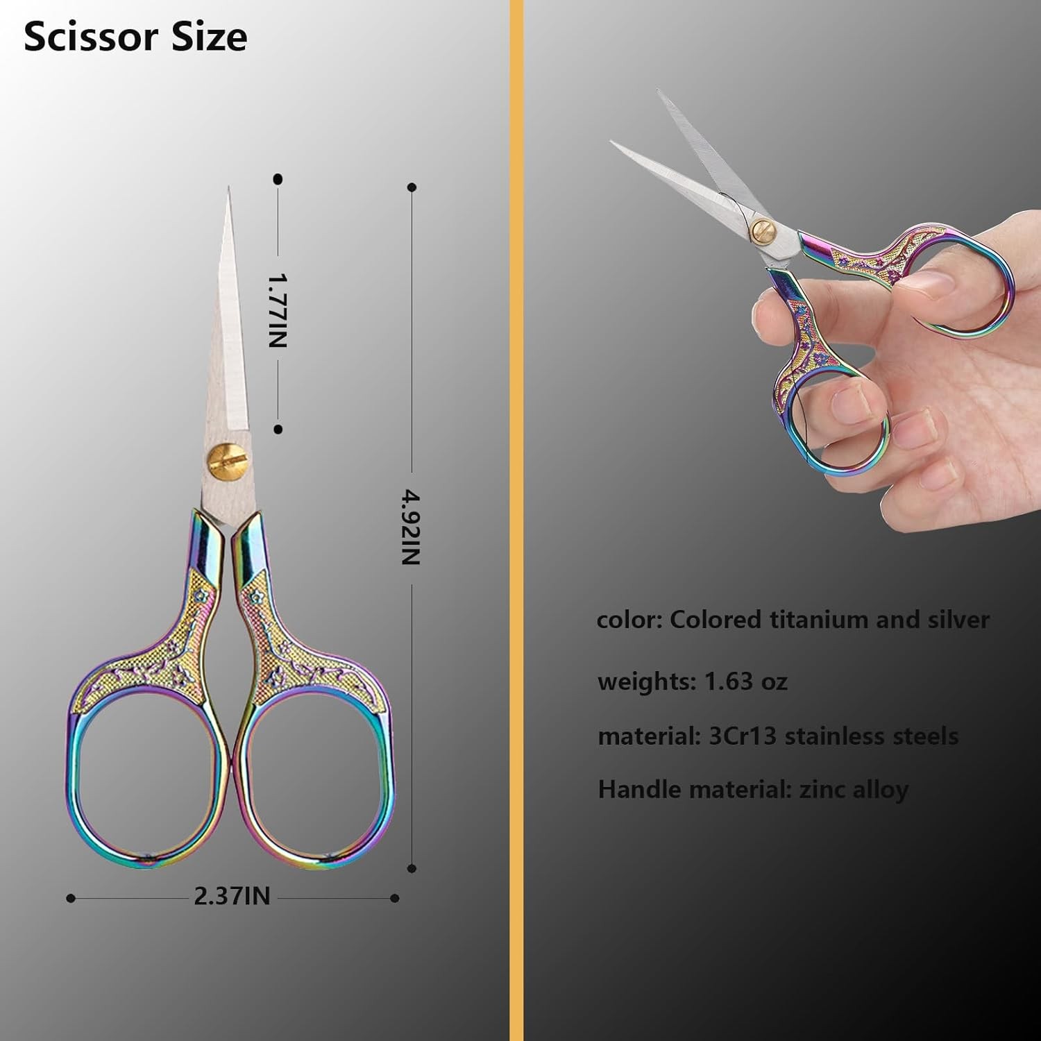 Embroidery Scissors Set 2 Piece Small Sharp Tools for Crochet & Crafts