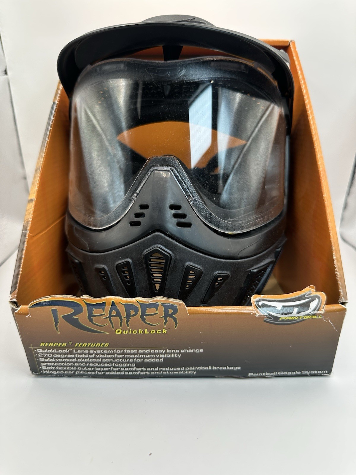 JT Quick Lock Paint Ball Mask Black, One Size
