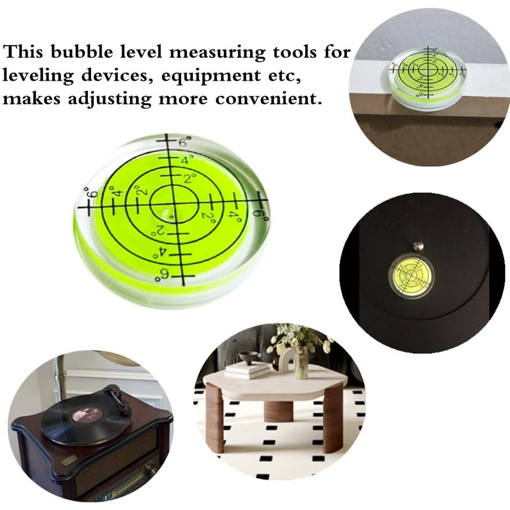 Small Bubble Level Mini Square Round Bubble Spirit Levels Leveling Tools