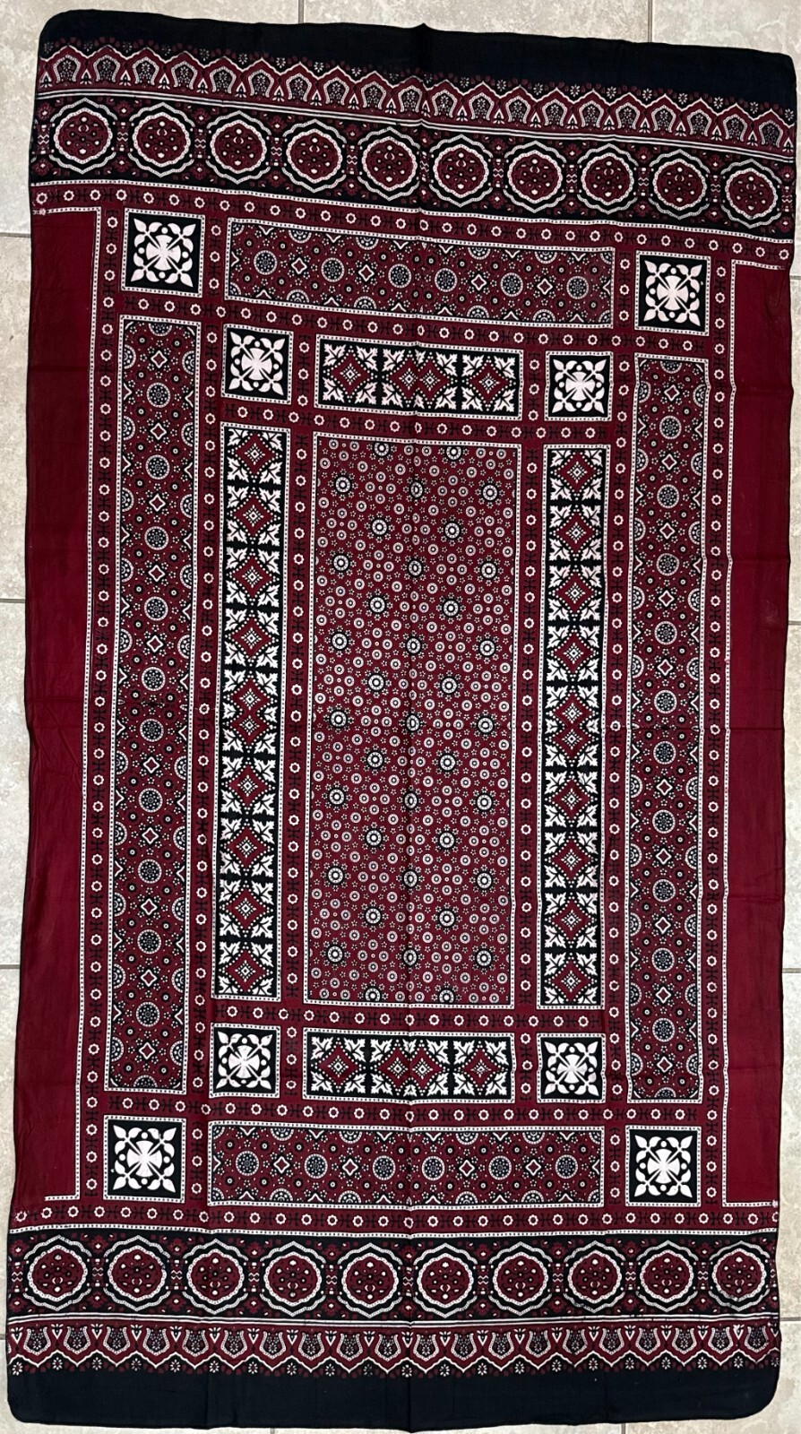 Sindhi Ajrak Traditional of Pakistan and Rajasthan India US Seller size 44"x78"