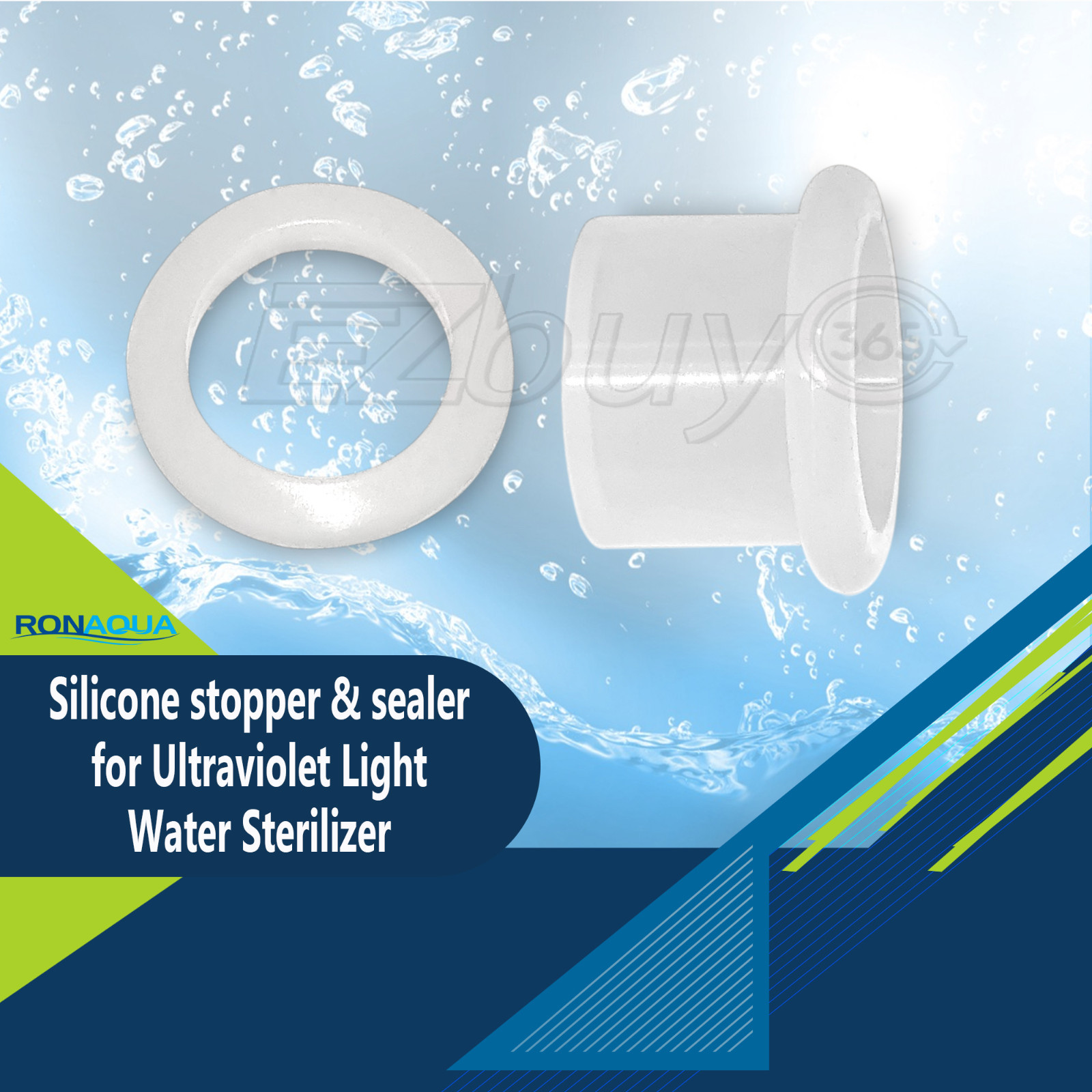 Silicone stopper and sealer for UV Light Water Purifier Whole House Sterilizer