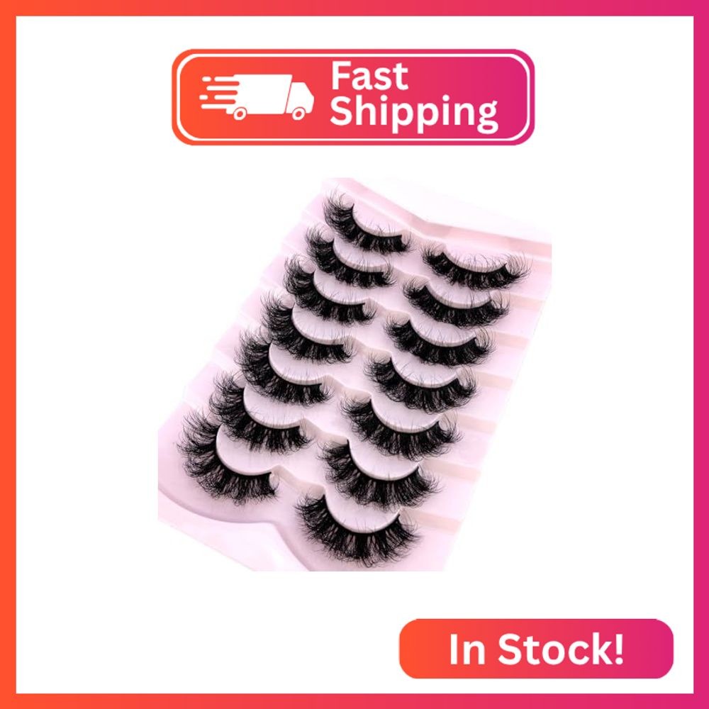 HBZGTLAD 3d Fluffy Mink Lashes Eyelashes Thick Long Faux Mink Eyelashes Long Las