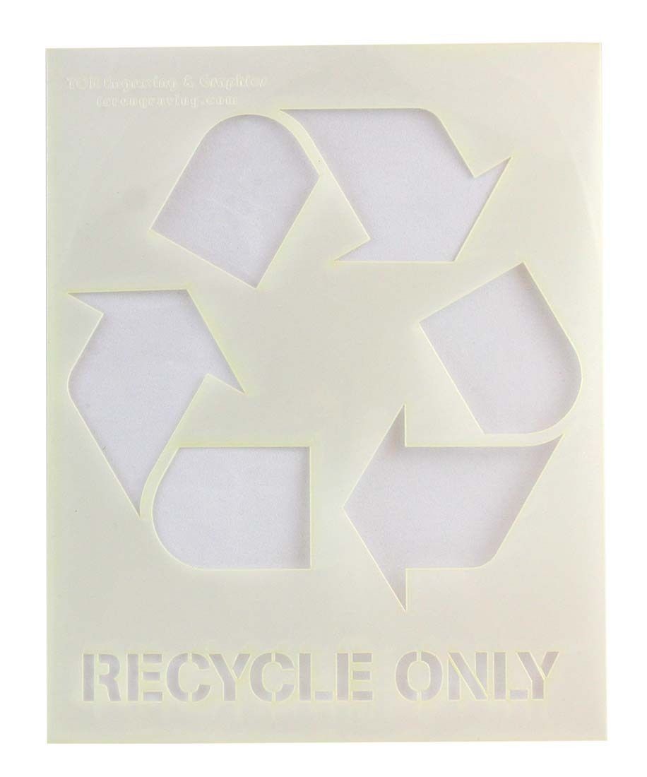 Recycle-Trash Stencils-With Words 2 Pc Set- 8 x 10 Inches-14 Mil Mylar