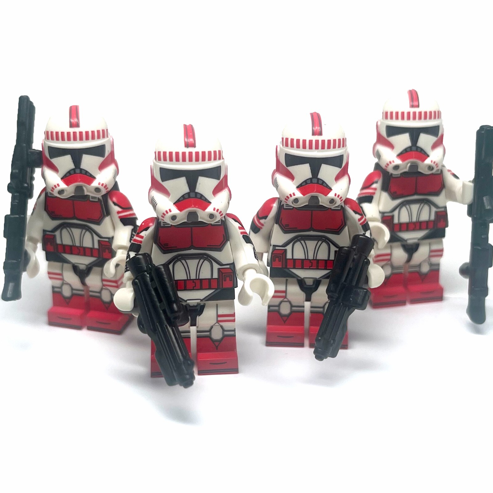 Coruscant Guard Star Wars Custom Minifigures Red Shock Clone Troopers Elite Lego