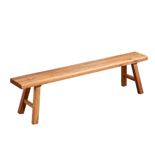 39.5in Wood Bench Indoor – Rustic Farmhouse Entryway Bench, Skinny 39.37in