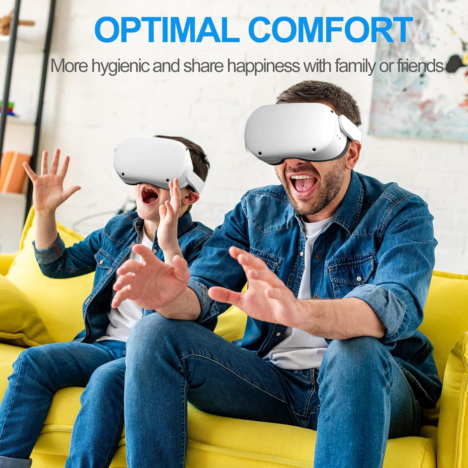 Facial Interface & Face Cover Pad for Oculus Quest 2, Sweat-Proof PU