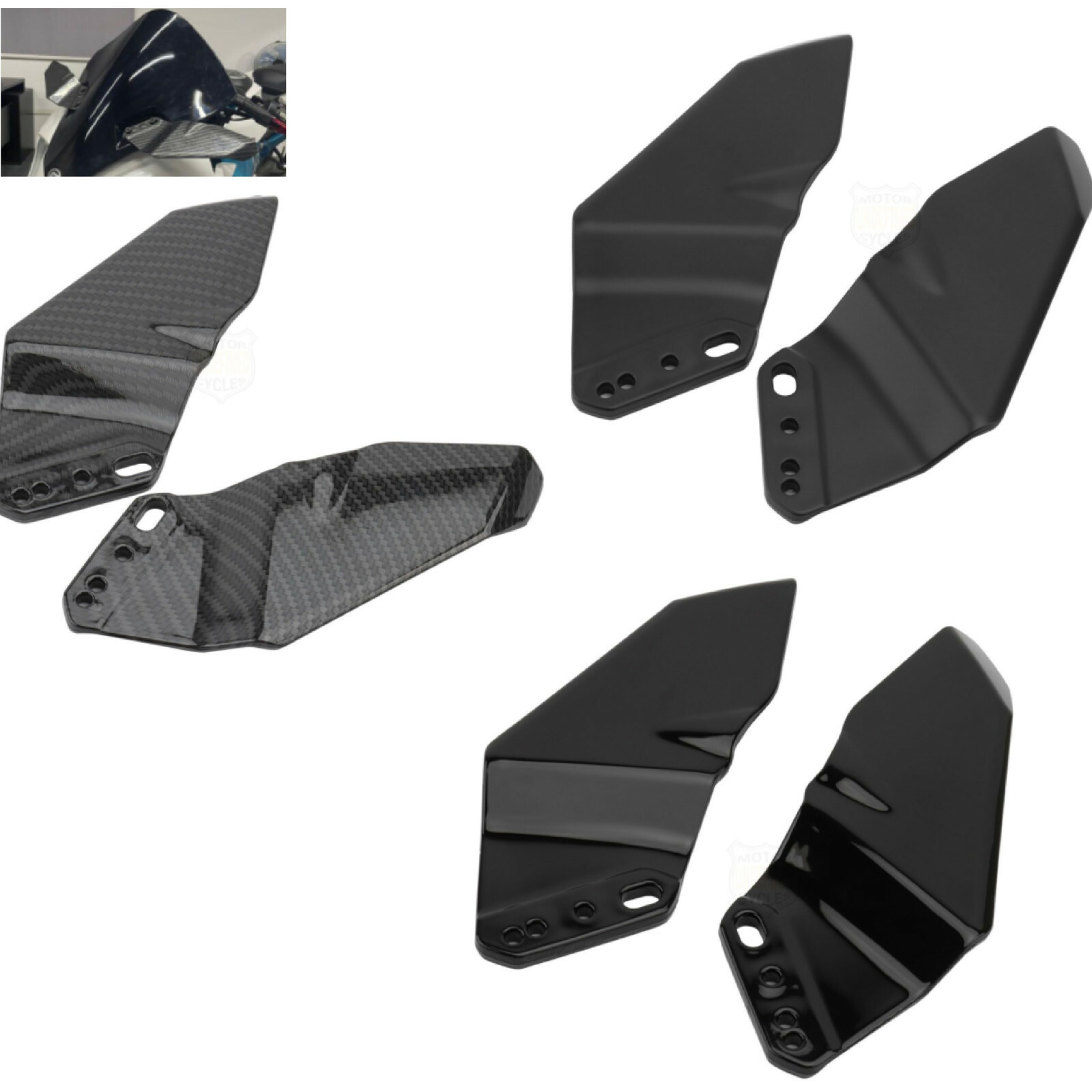 Winglet Aerodynamic Wing Spoiler Kit For Ducati 999 HONDA CBR600RR Suzuki Yamaha