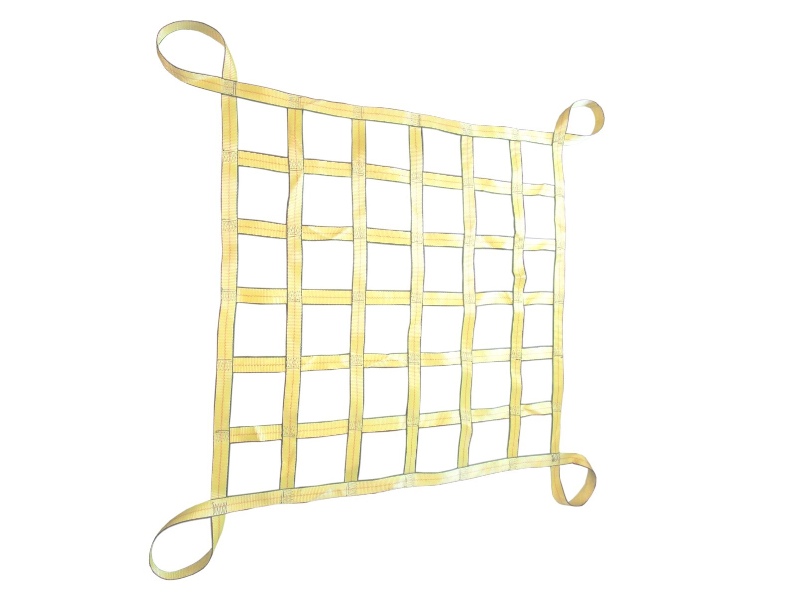 2" Webbing Cargo Net Yellow 4 x 4 FT Barrier Containment Storage