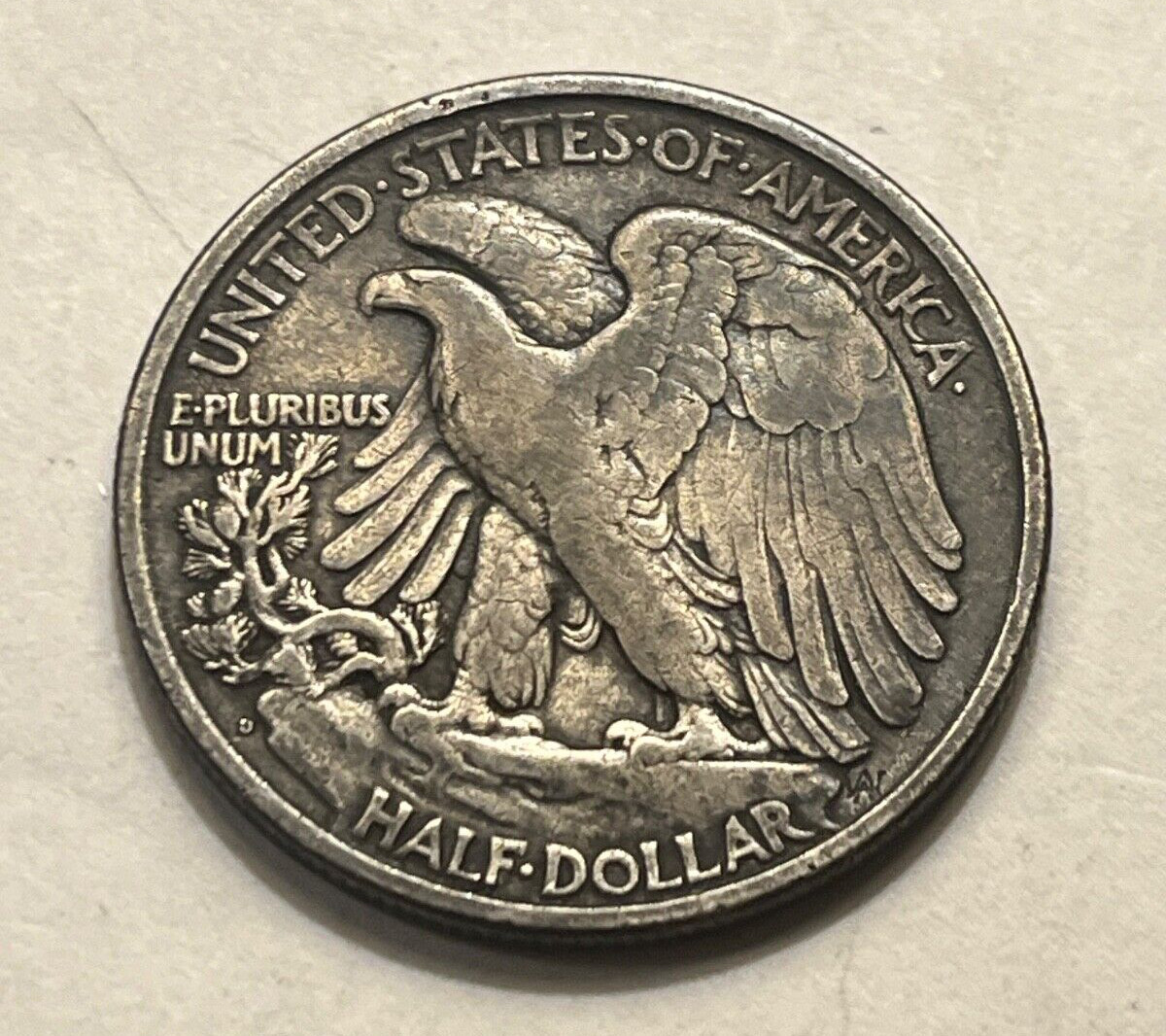 1918-d Walking Liberty Half dollar , VF, better date & grade & date