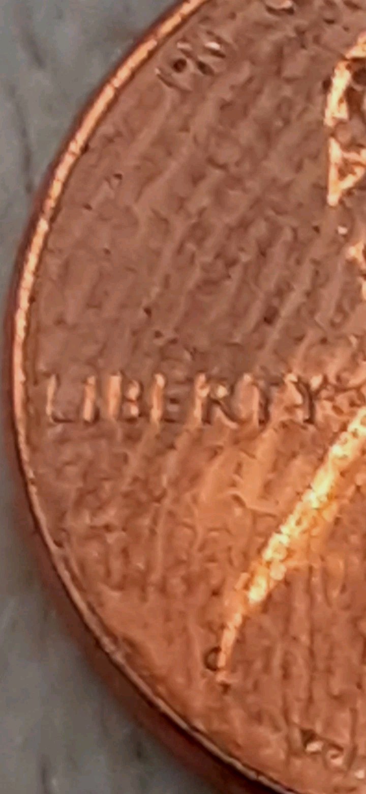 2024 Lincoln Shield Penny No Mint Mark Obverve Extreme Strike Through Coin