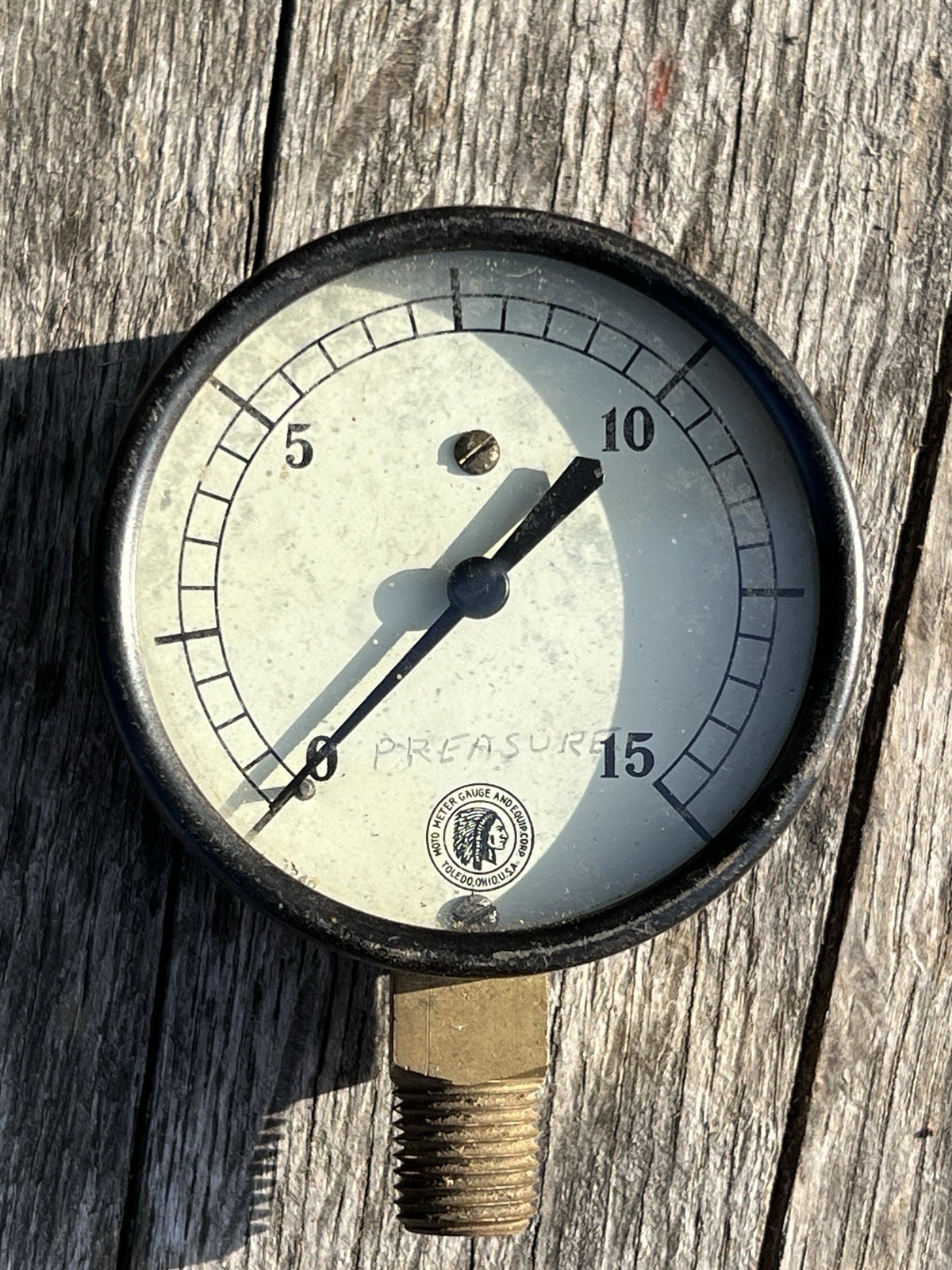 VTG- STEAM PRESSURE 3.5” Moto Meter Gauge & Equip. Corp.-Toledo, OH. USA