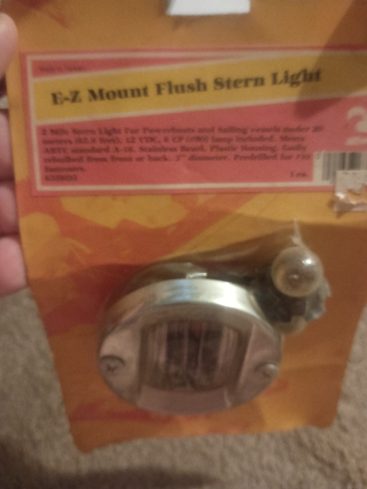 Vintage Attwood Vertical, Flush Mount Transom Light - Round 6356D3