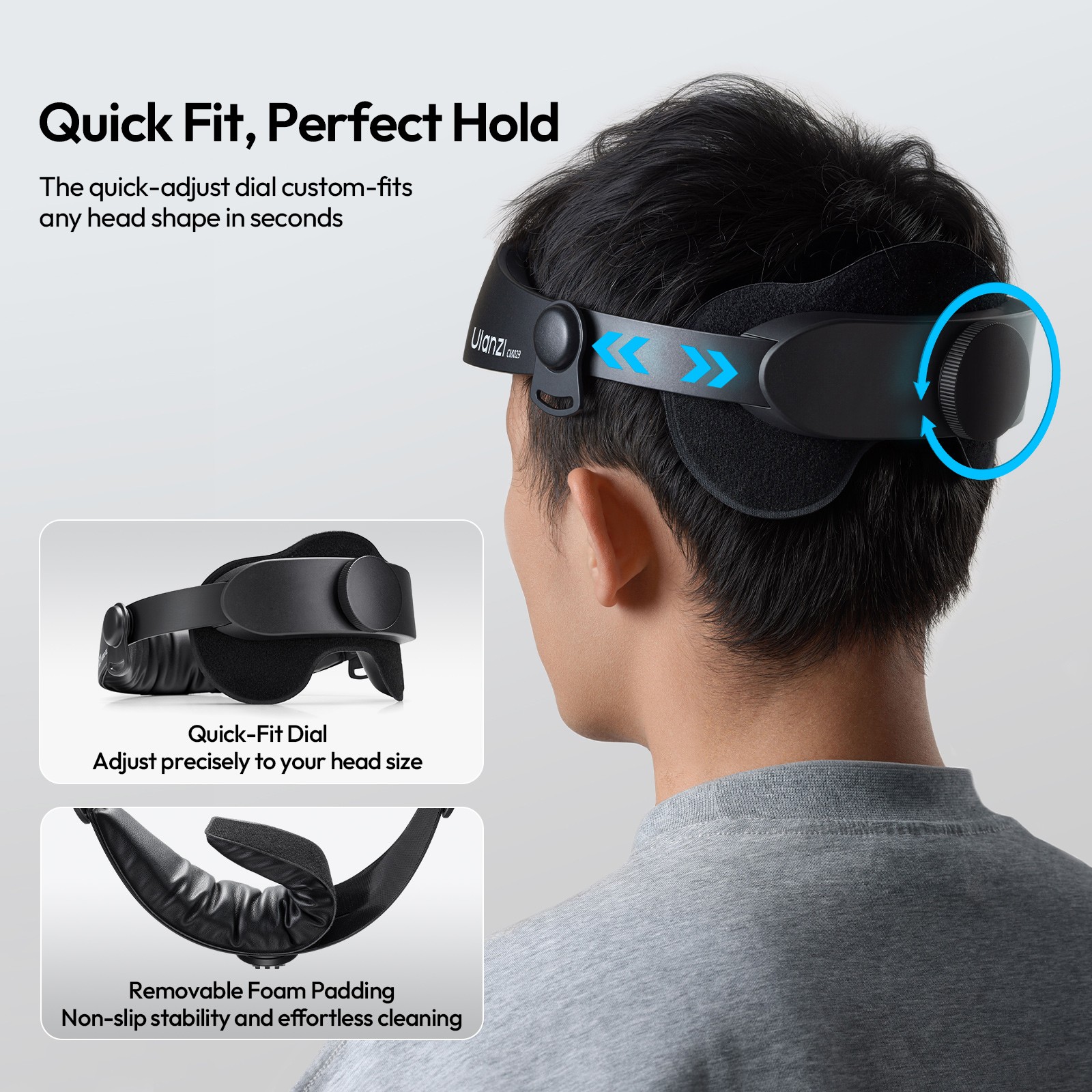 Ulanzi CM029 Adjustable Head Strap Mount for Action Cameras & Smartphones