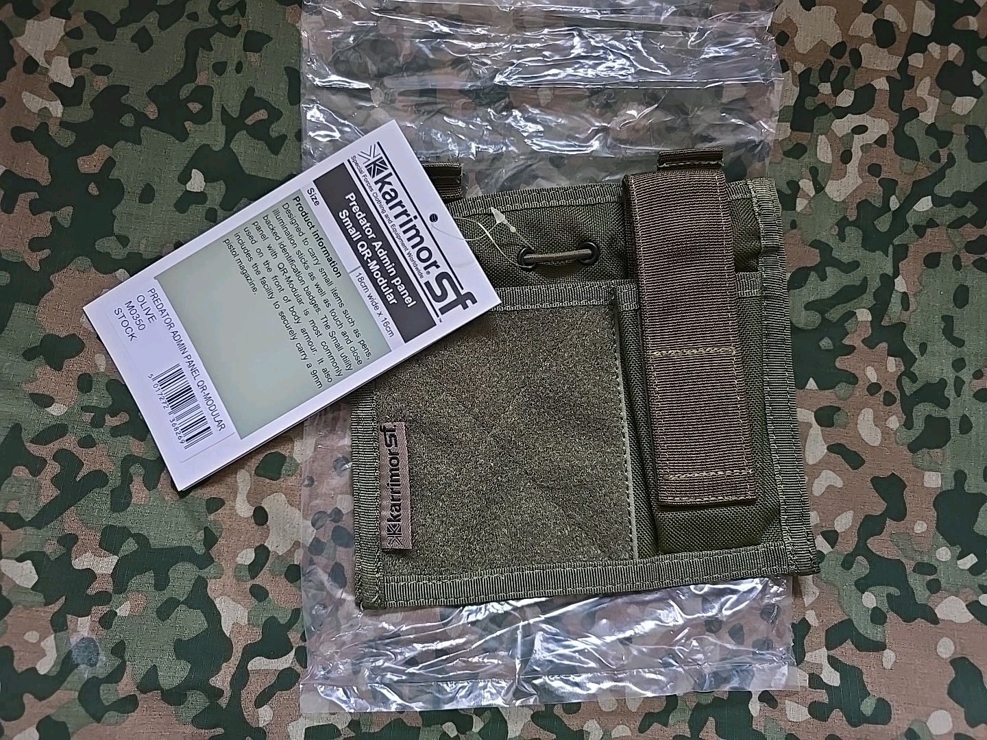 New KarrimorSF PREDATOR Admin Commanders Panel Pouch Molle Olive Karrimor SF