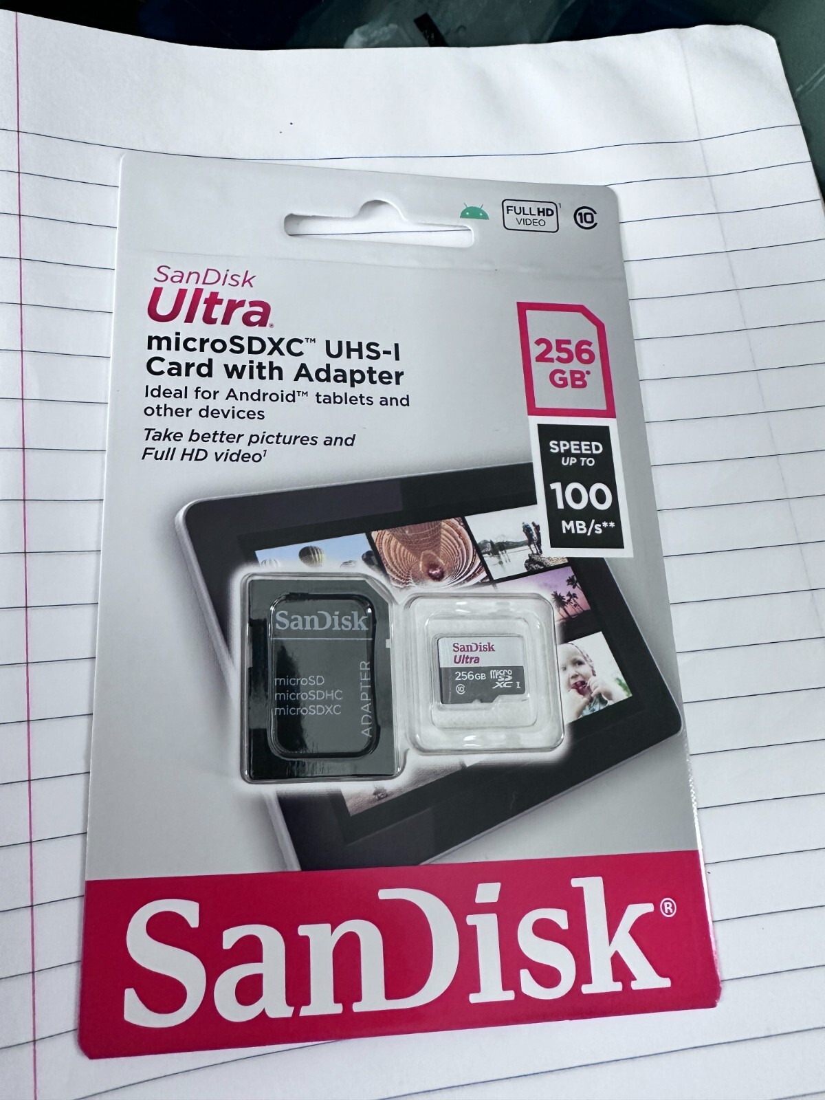 SanDisk Ultra 256 GB Micro SDXC UHS-I Card SDSQUNR-256G-GN6TA 100MB/s A1