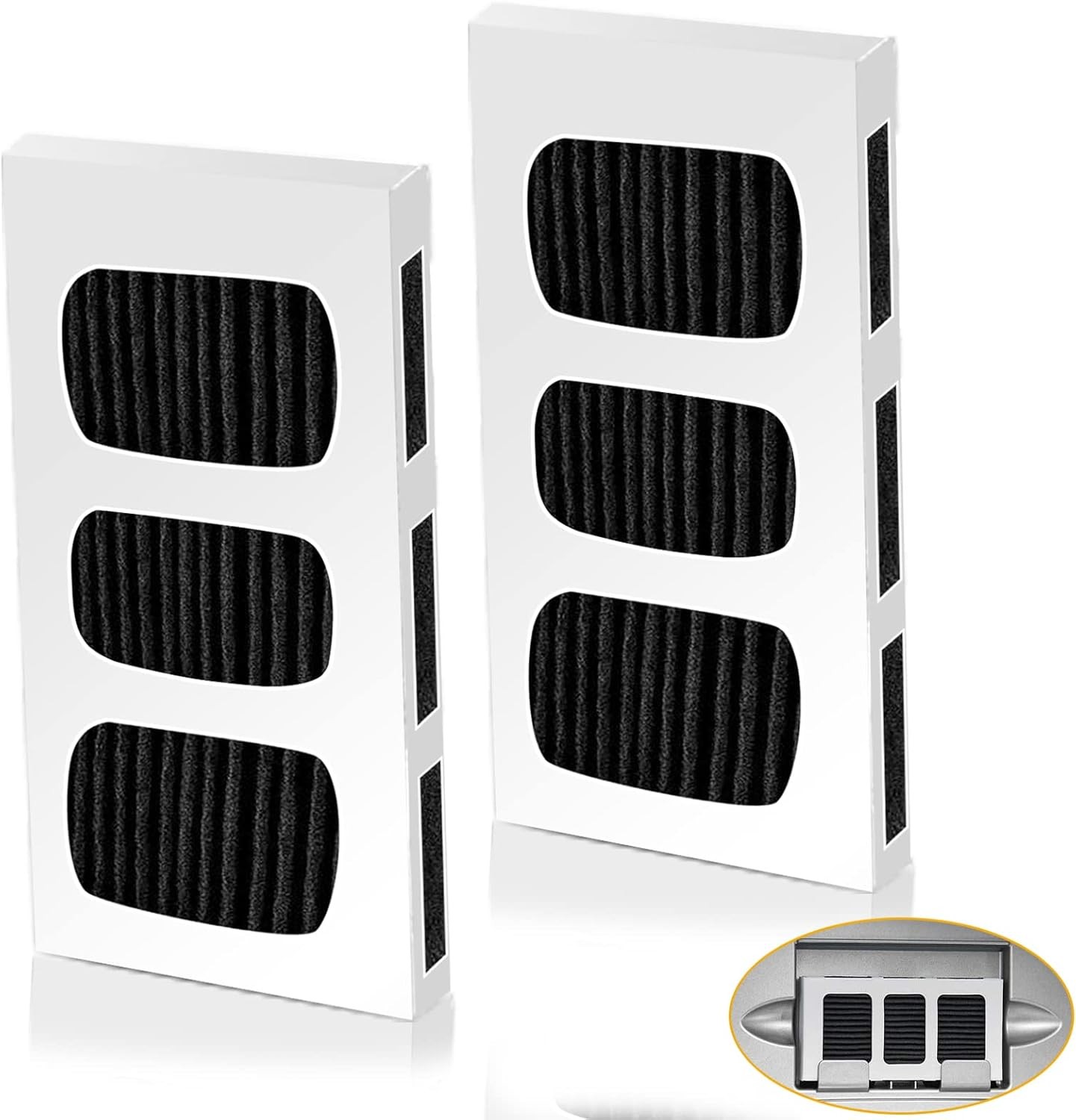 2-Pack PAULTRA2 Refrigerator Air Filter Activated Carbon for Frigidaire, Pure Ai